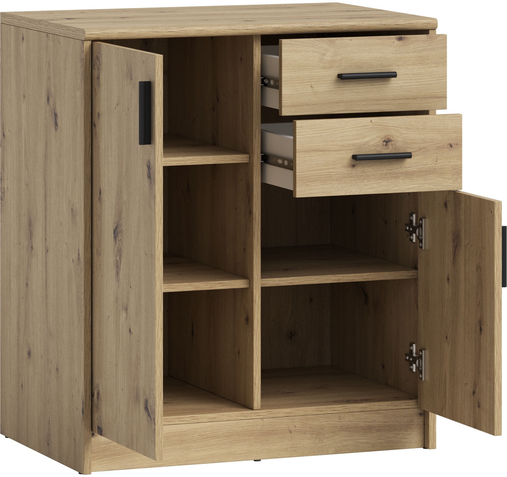 HBZ Sideboard »Nelly Kommode, BxHxT 74x86x50cm«, (1 St.), Breite 74cm, Einlegeböden verstellbar, foliert