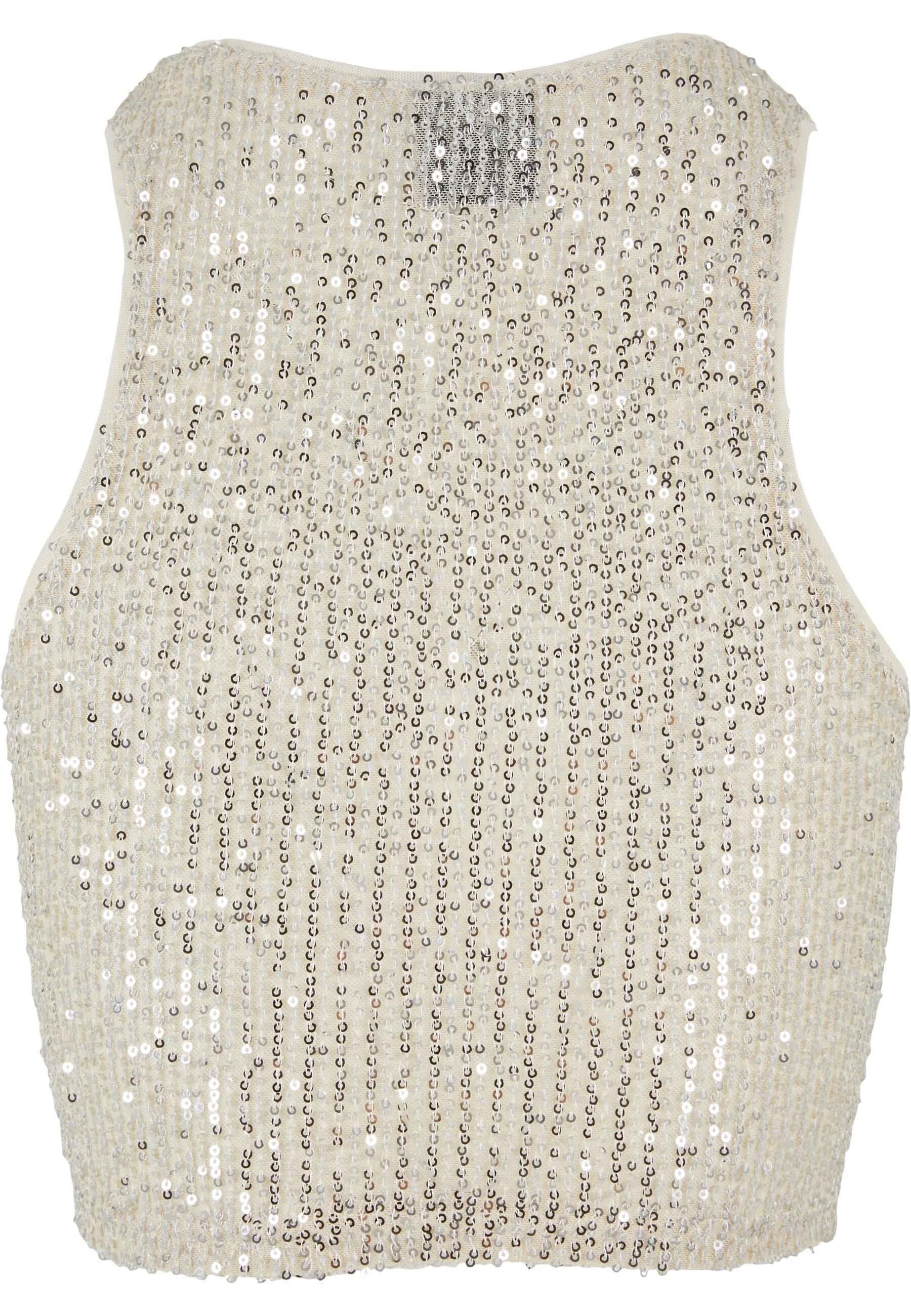 URBAN CLASSICS Muskelshirt »Urban Classics Ladies Sequins Cropped Top«, (1 tlg.)