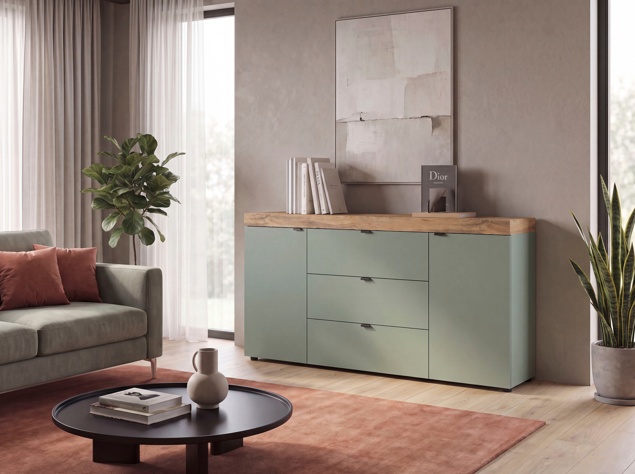 OTTO home Sideboard »MAMBO II, Breite 160cm, 2 Türen, 3 Schubkästen, 4 Fächer« 1 Stk. tlg. Kommode, Anrichte, Wohnzimmer, Schlafzimmer