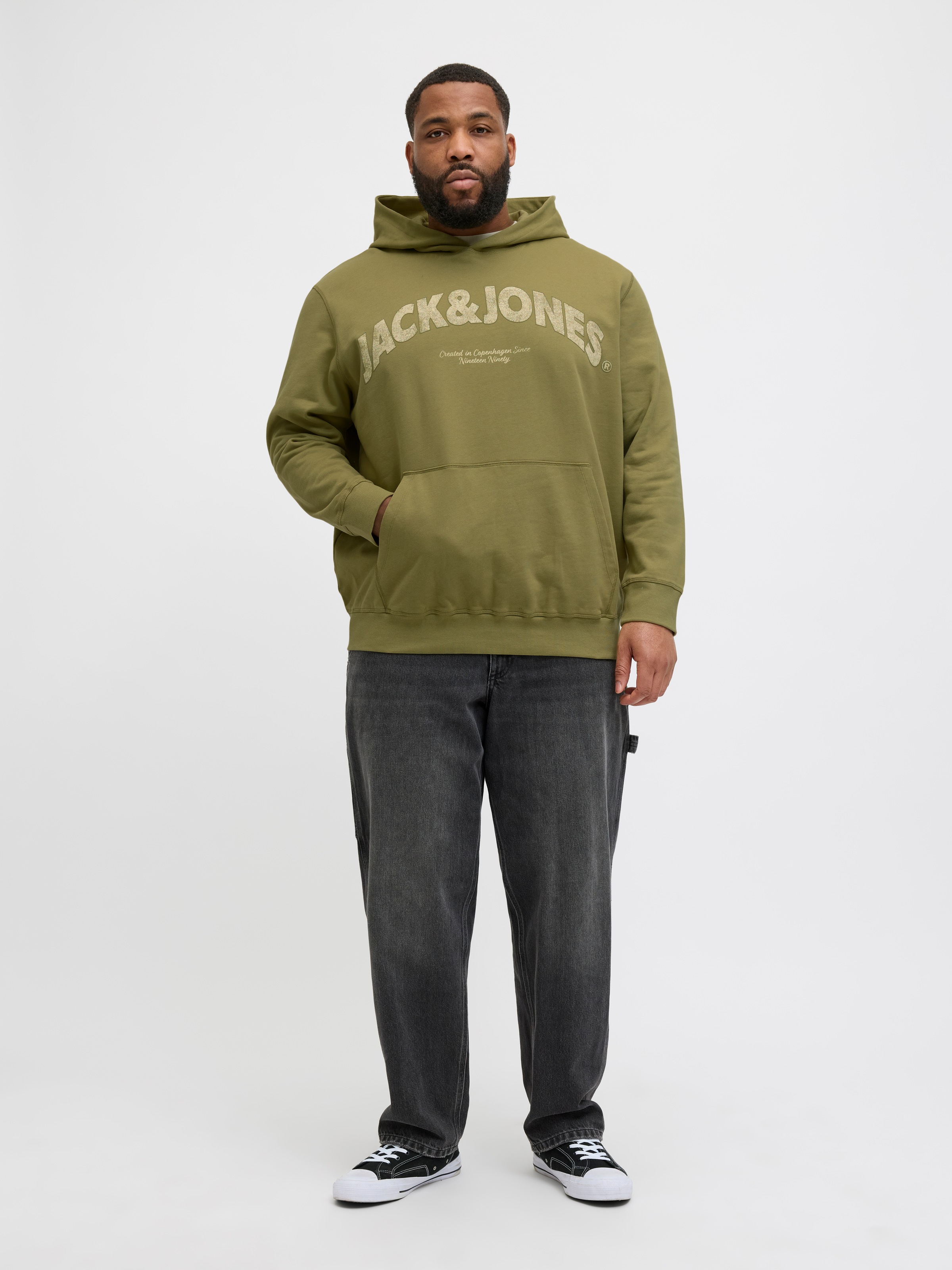 Jack & Jones PlusSize Kapuzensweatshirt »JORALMERIA SWEAT HOOD PLS«, mit Logo Print