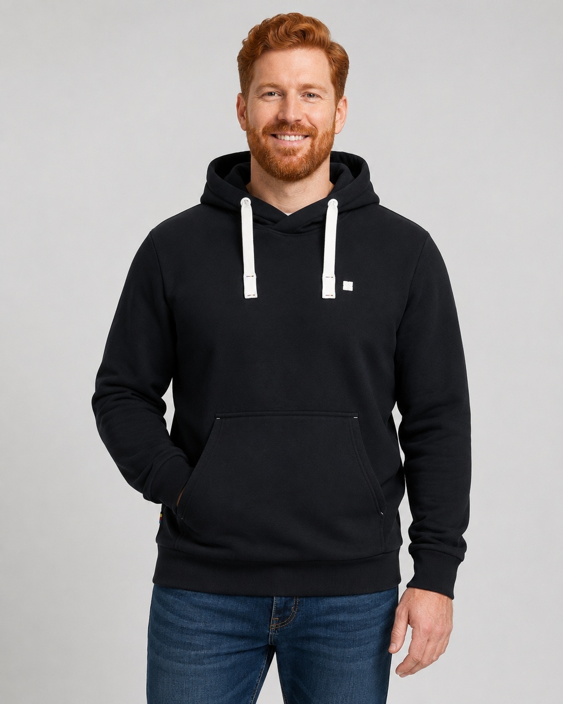 DEPROC Active 1100000002199 "LinusCMYK II MEN", weiche Fleecejacke mit Kängurutasche