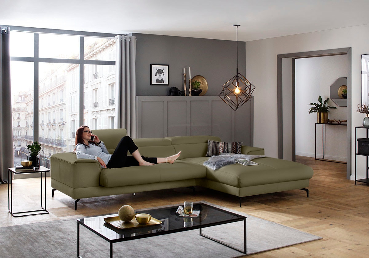 W.SCHILLIG Ecksofa "piedroo, Designsofa mit tollem Sitzkomfort, L-Form", Ko günstig online kaufen