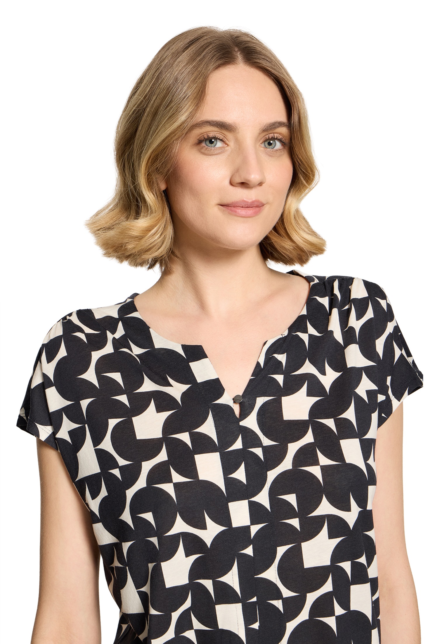 Betty&Co Kurzarmshirt »Damen mit Gummizug« 1