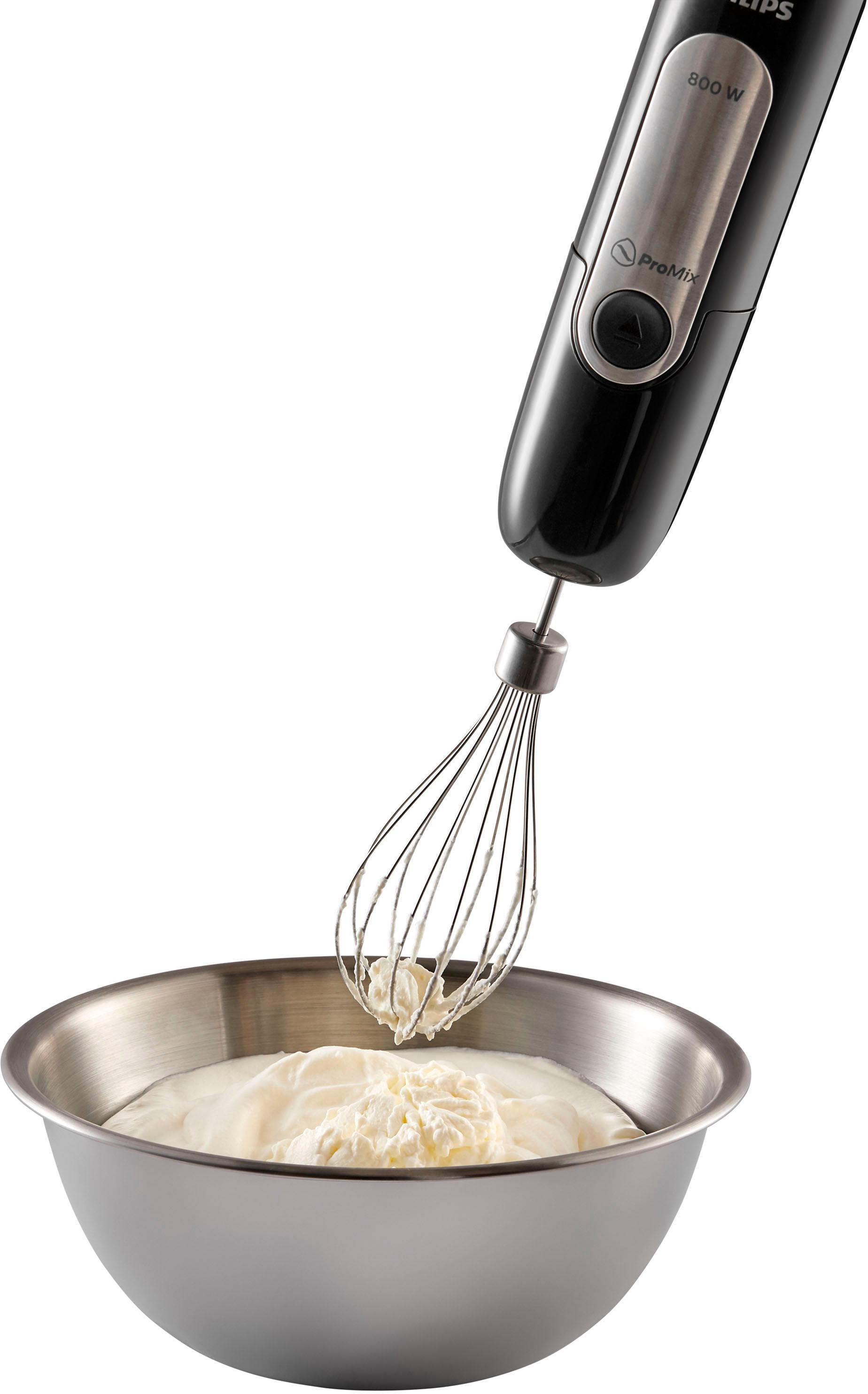 Philips Stabmixer »HR2657/90 Viva, stufenlos«, 800 W, inkl. 2-in-1 Togo Trinkflasche, Spiralschneider, Schneebesenaufsatz