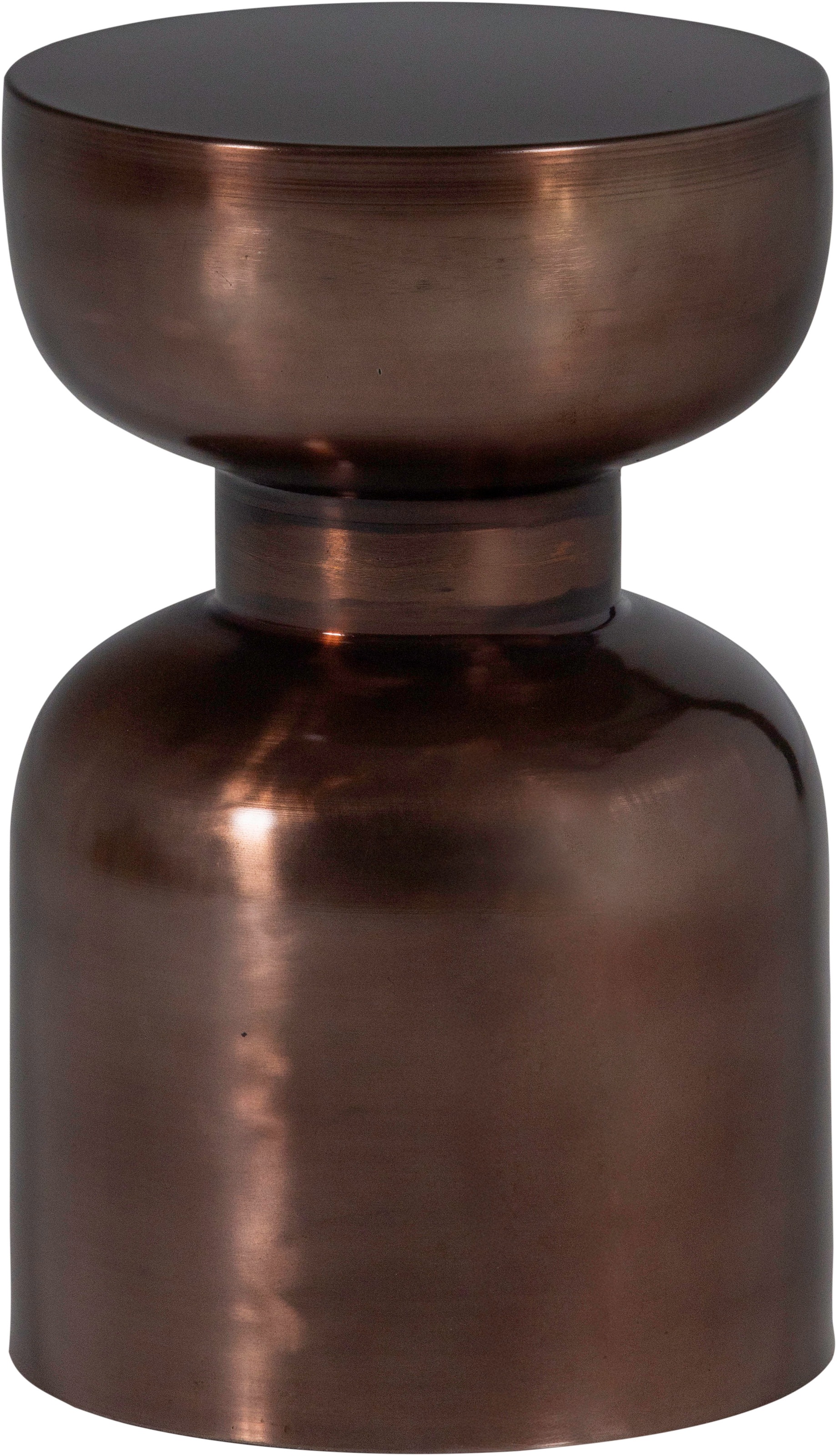 WOOOD Beistelltisch "Frits mit Bronze-Hochglanzoberfläche B 30 x T 30 x H 47 cm" Tragkraft 25 kg, spielerischer Formgebung, pflegeleichte Oberfläche