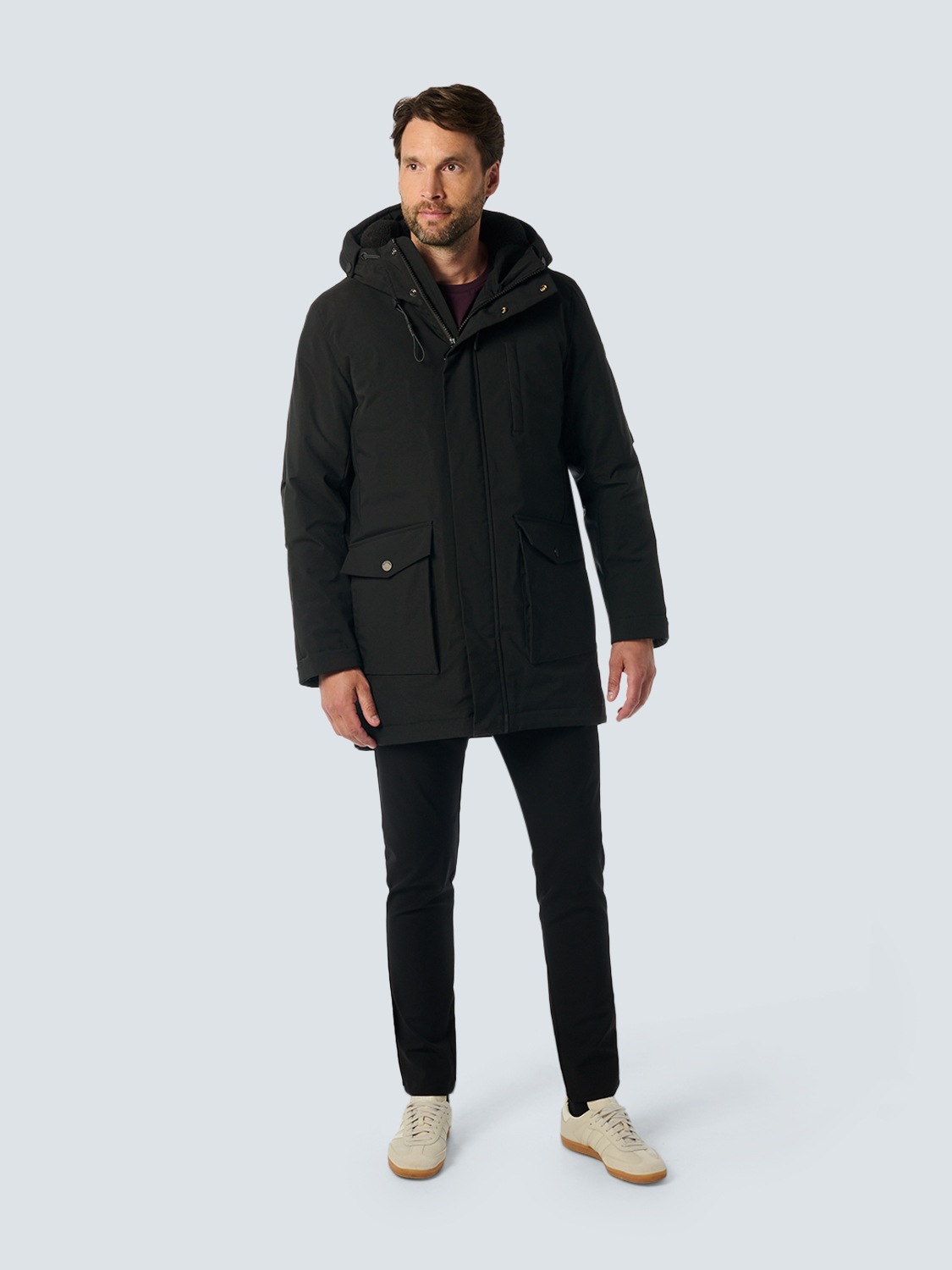 NO EXCESS Parka »No Excess Langer Mantel mit Kapuze«