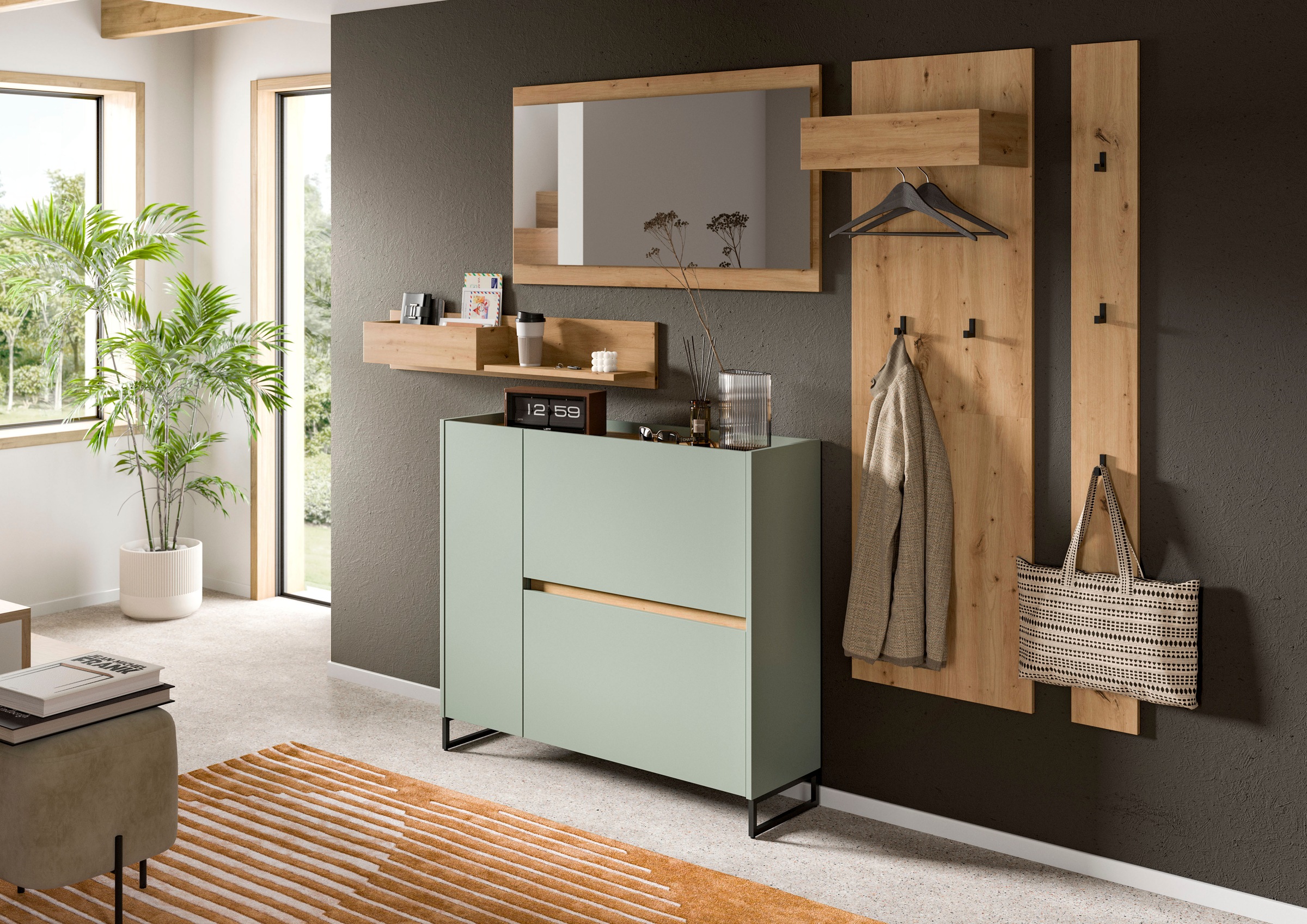 Home affaire Garderoben-Set "EVRID, 5-teilig, Breite 236 cm, individuell st günstig online kaufen