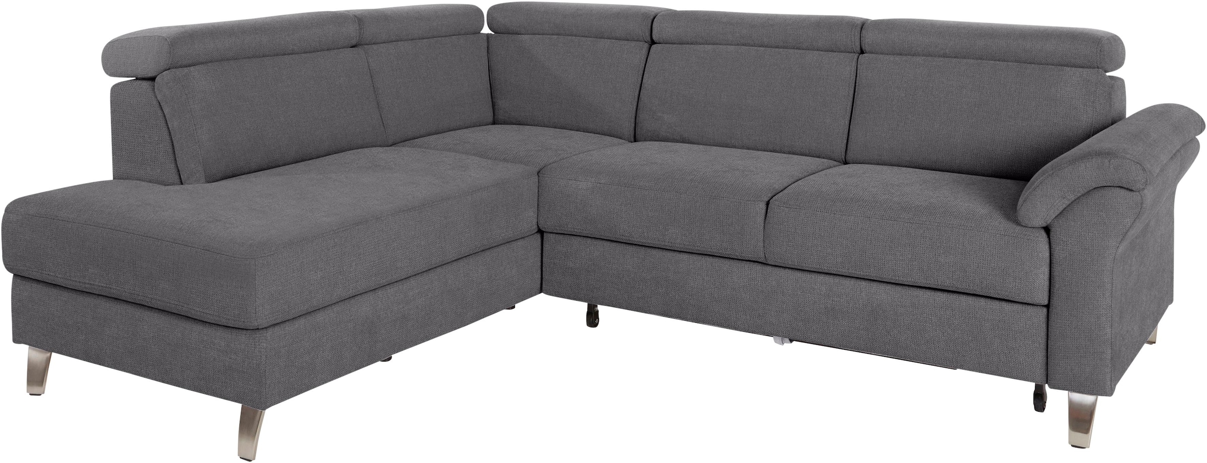 sit&more Ecksofa "Arngast L-Form" inklusive Kopfteilverstellung und Federkern