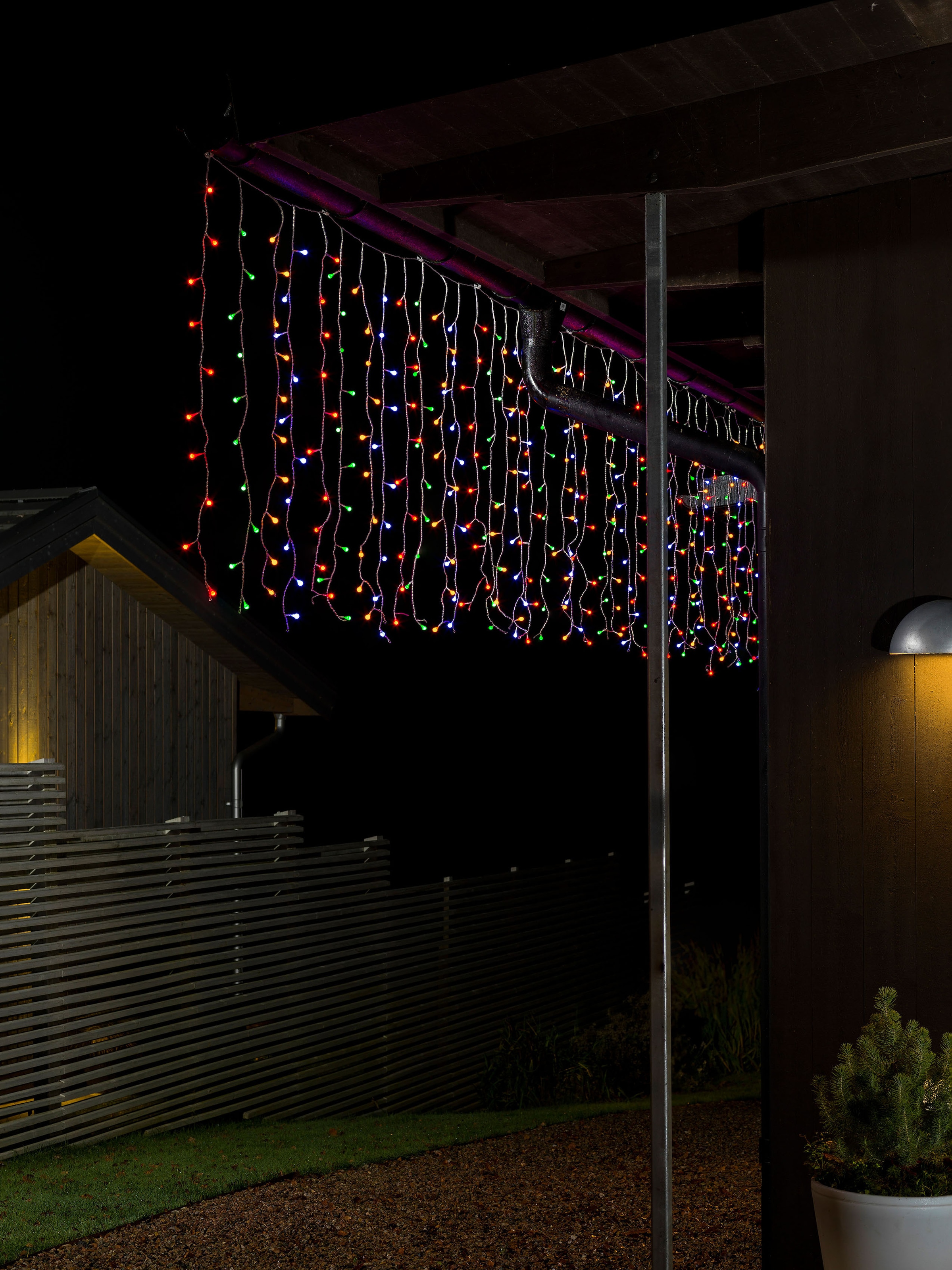 Dioden Lichtervorhang, LED Globes, 200 200 bunten LED-Lichtervorhang bunte bestellen mit | BAUR St.-flammig, KONSTSMIDE »Weihnachtsdeko aussen«,