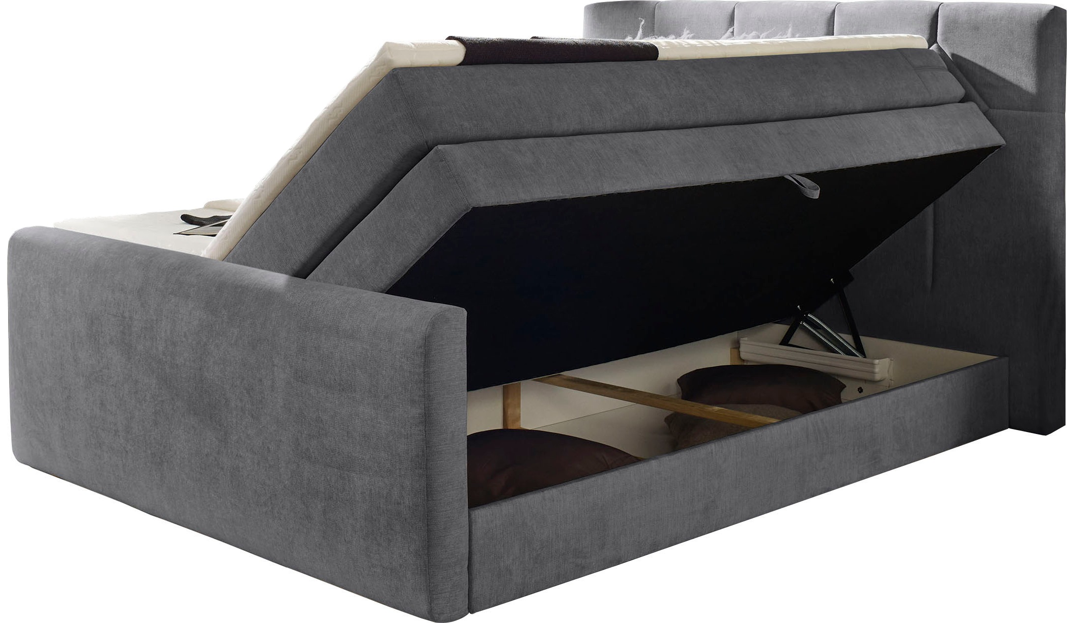 Thumbnail - Places of Style Boxspringbett "Atlanta", inklusive Topper und Bettkasten