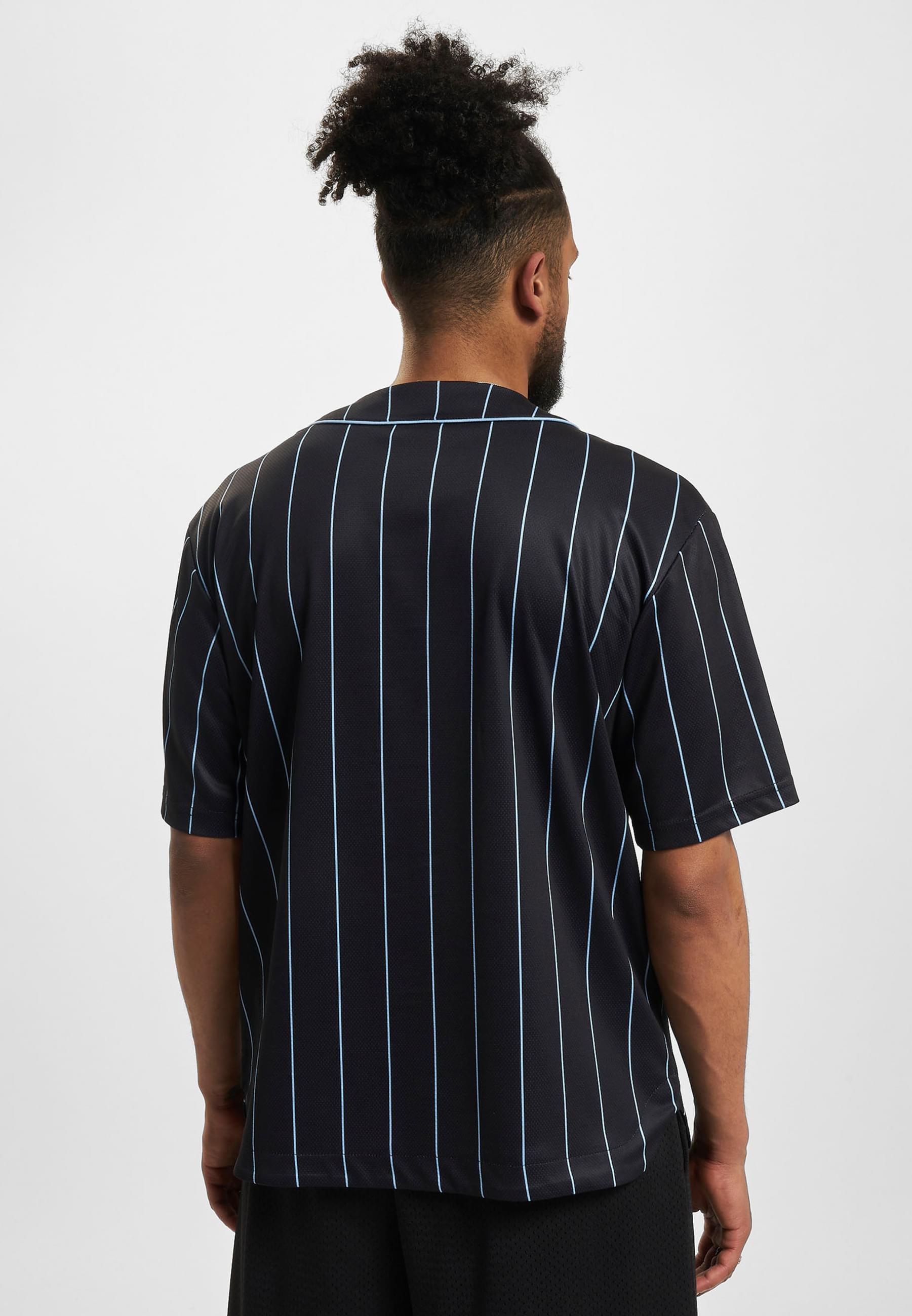 Fubu Langarmhemd »Fubu Herren FM232-003-1 FUBU Varsity Pinstripe Baseball Jersey«, (1 tlg.)