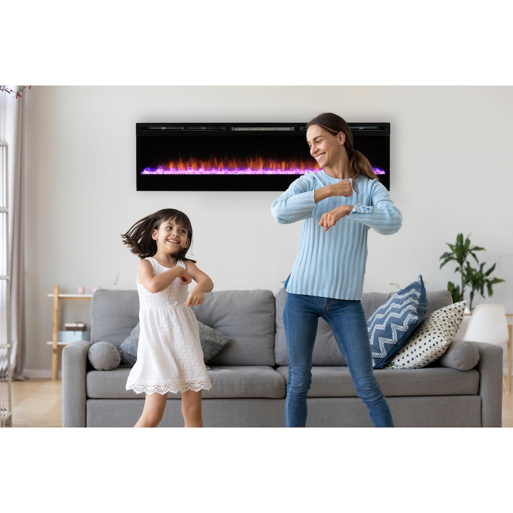 Dimplex Elektrokamin »Prism 74"«, schwarz,mit Heizung, Fernbedienung, Optiflame® Flammeneffekt