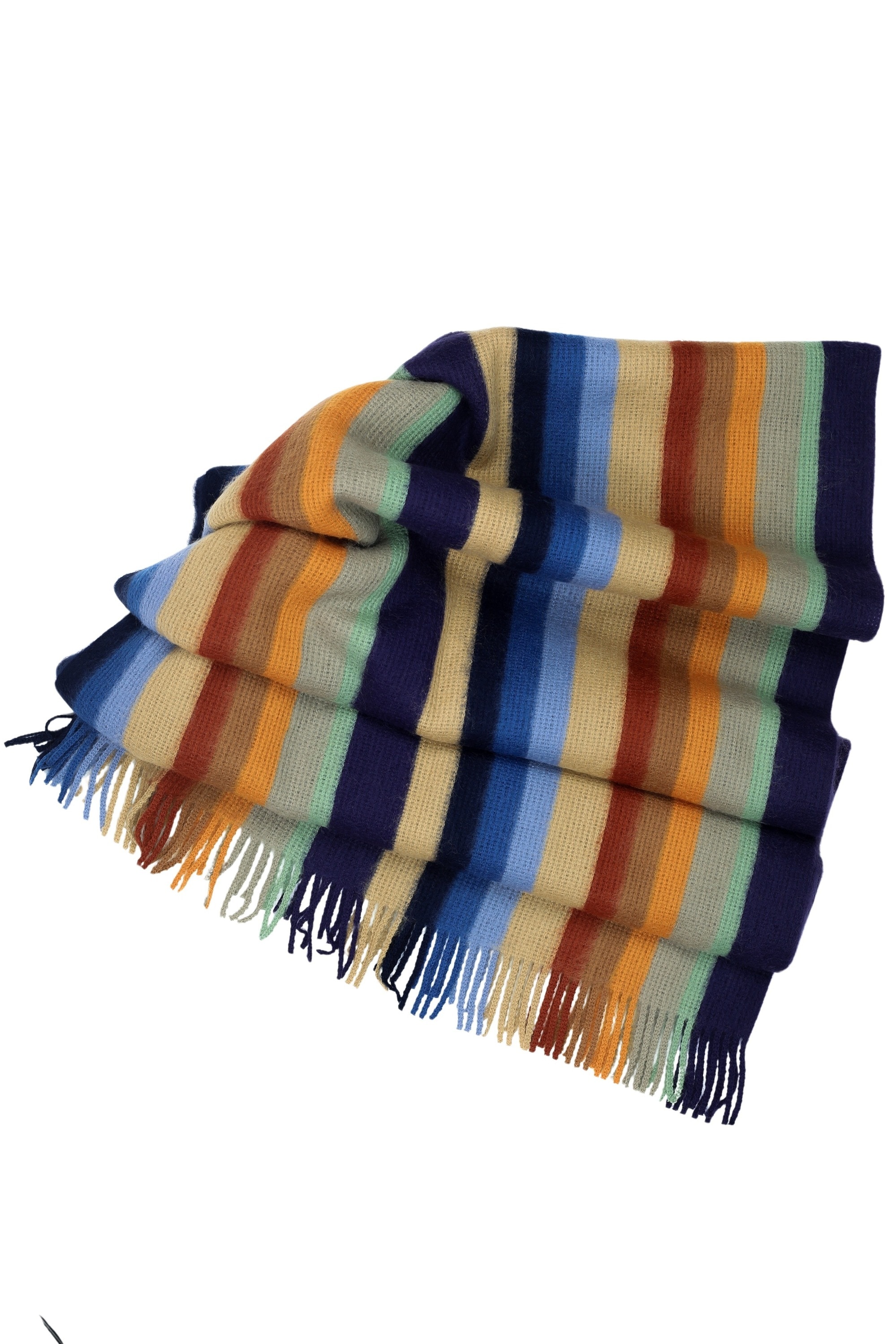 COLLEZIONE ALESSANDRO Wollschal »Farbstreifen«, in modischen Farben, Made in Italy
