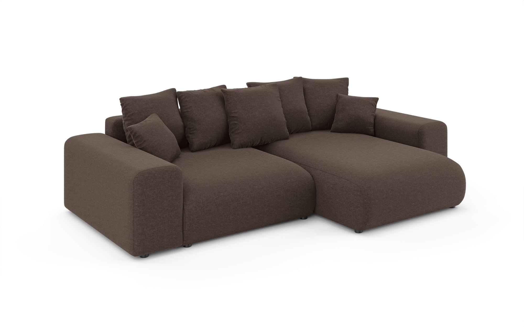 Home affaire Ecksofa »LAKESIDE mit Bettfunktion und Bettkasten, B/T/H 257/166/84 cm«, L-Form, Recamiere beidseitig montierbar, mit Wellenunterfederung