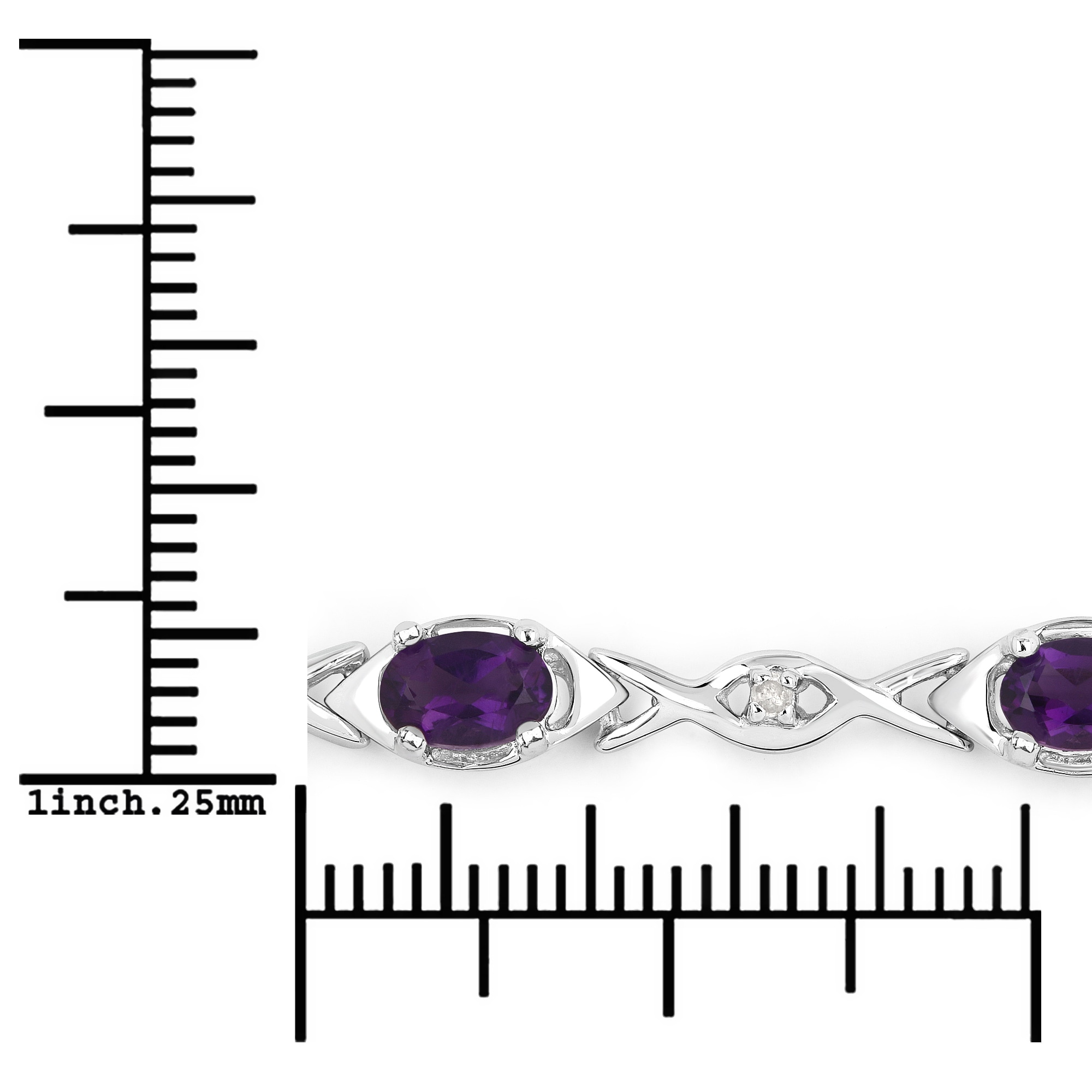 Vira Jewels Armband »925-Sterling Silber lila« Glänzend bestellen | Amethyst BAUR rhodiniert für