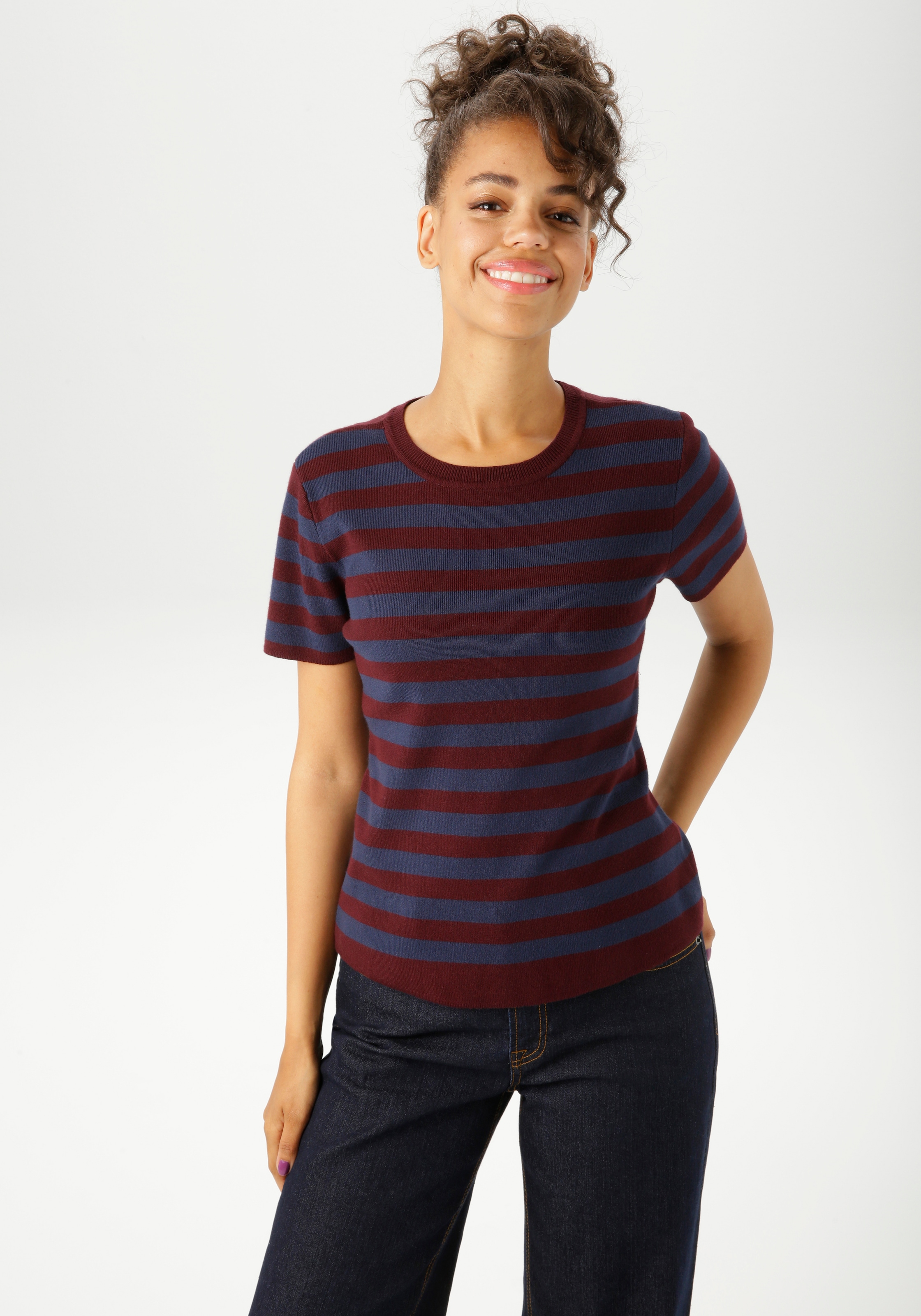 Aniston CASUAL Strickpullover, im Streifen-Dessin - NEUE KOLLEKTION günstig online kaufen