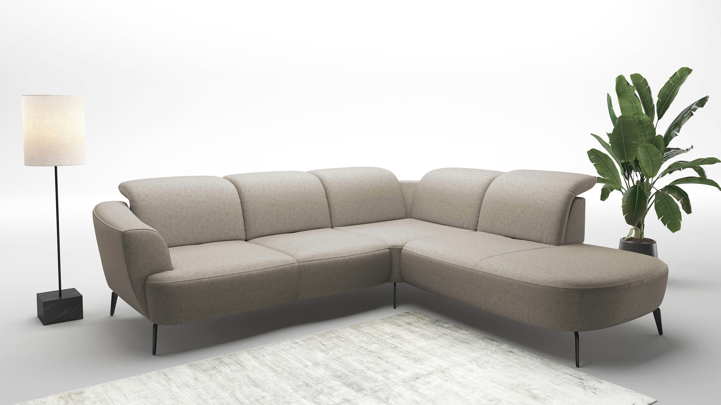 sit&more Ecksofa "Zoe", ink.Sitztiefenverstellung, wahlweise mit Kopfteilve günstig online kaufen