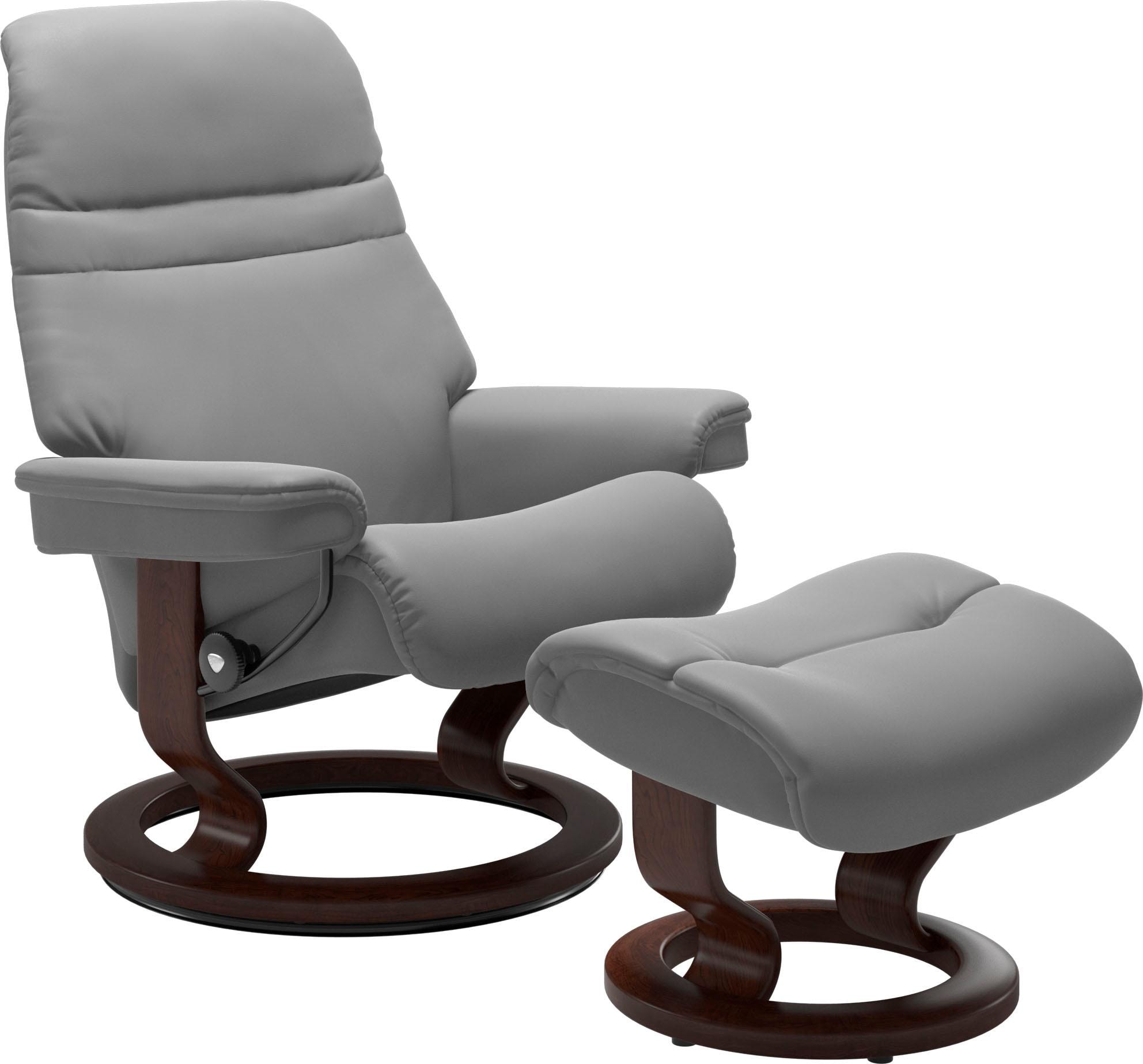 Stressless Fußhocker "Sunrise", mit Classic Base, Gestell Braun