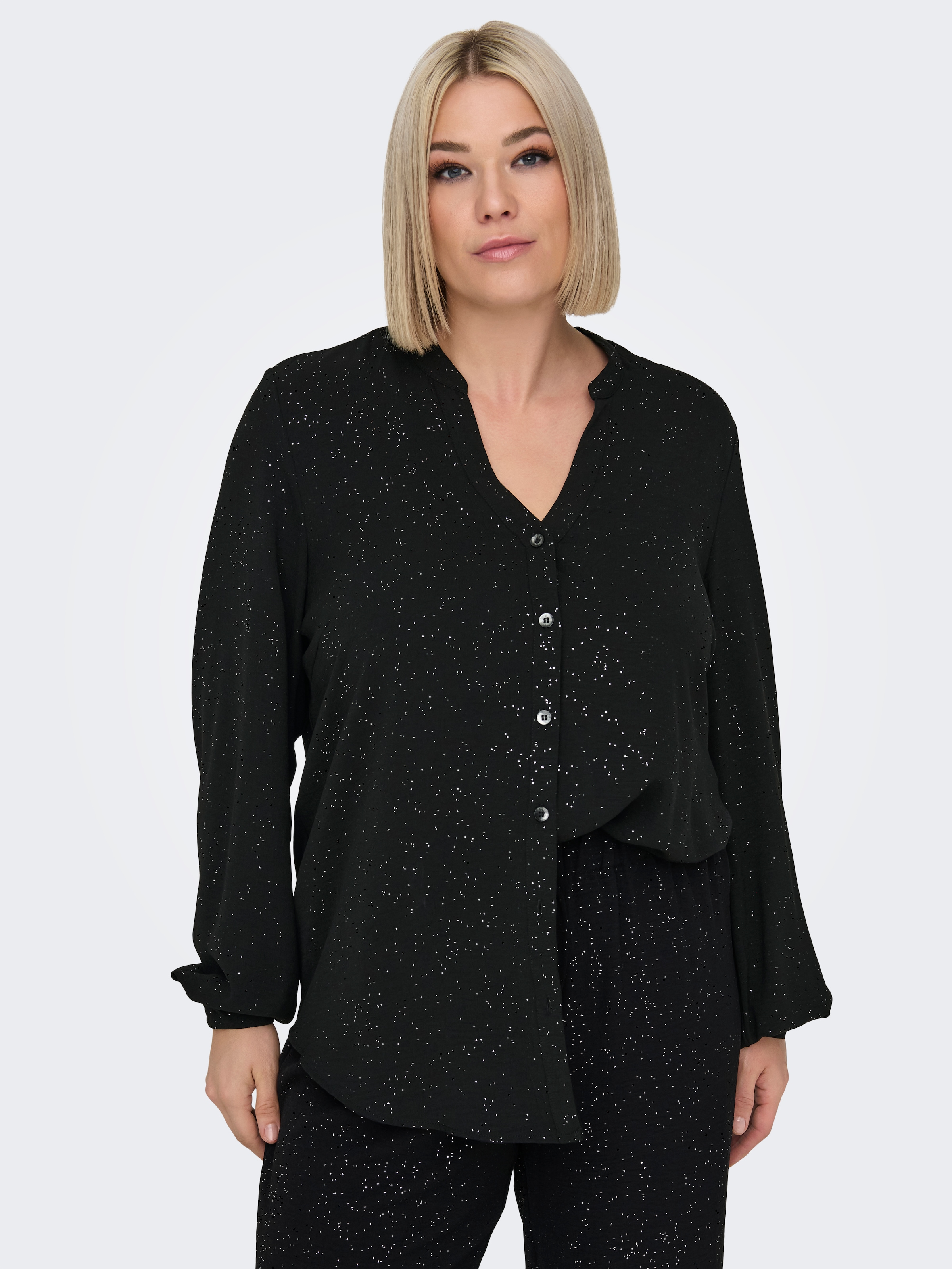 Shirtbluse »CARJOSEE METTA LIFE L/S V-NECK SHIRT WVN«