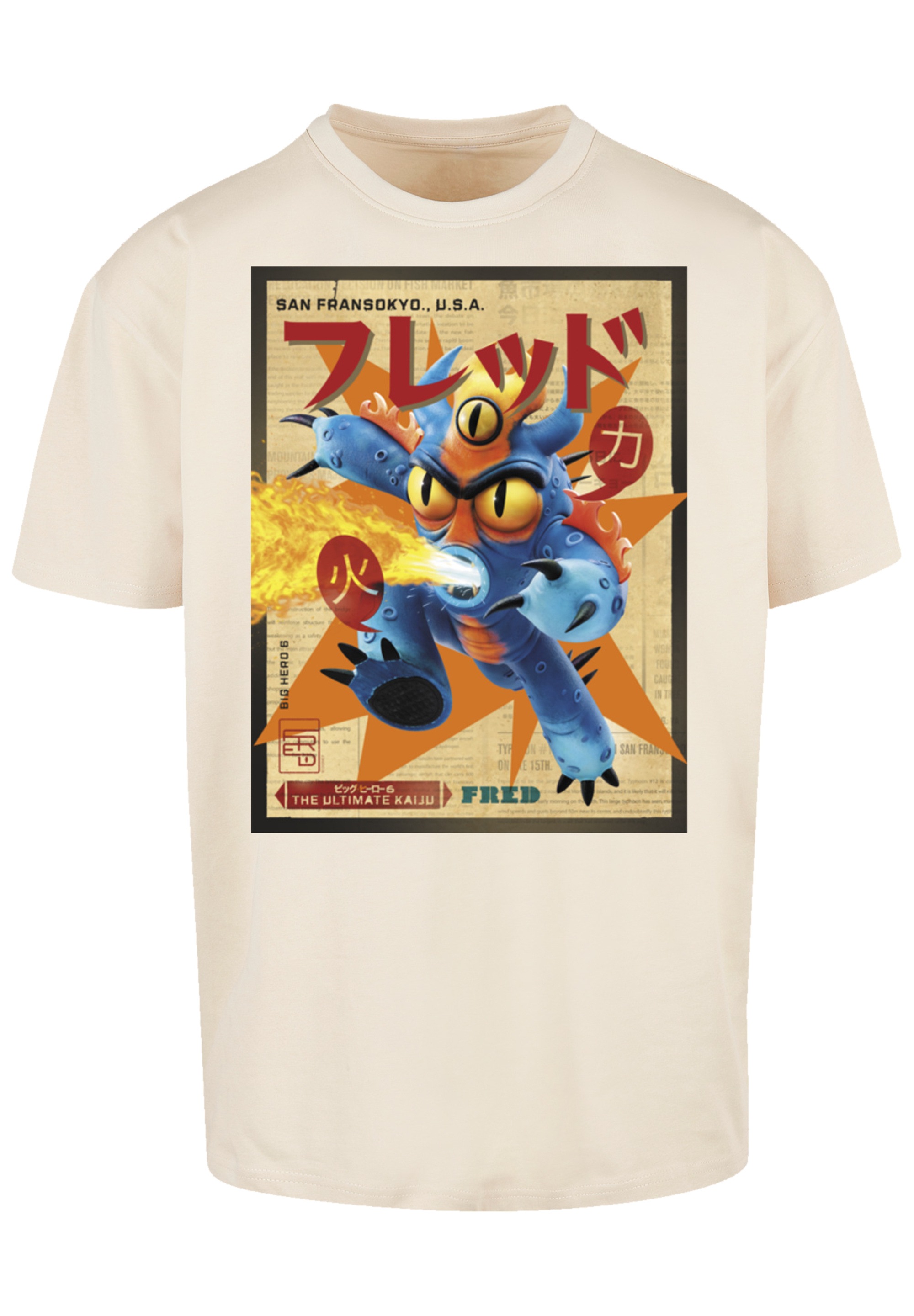 F4NT4STIC T-Shirt »Big Hero 6 Fred Newspaper«, Premium Qualität