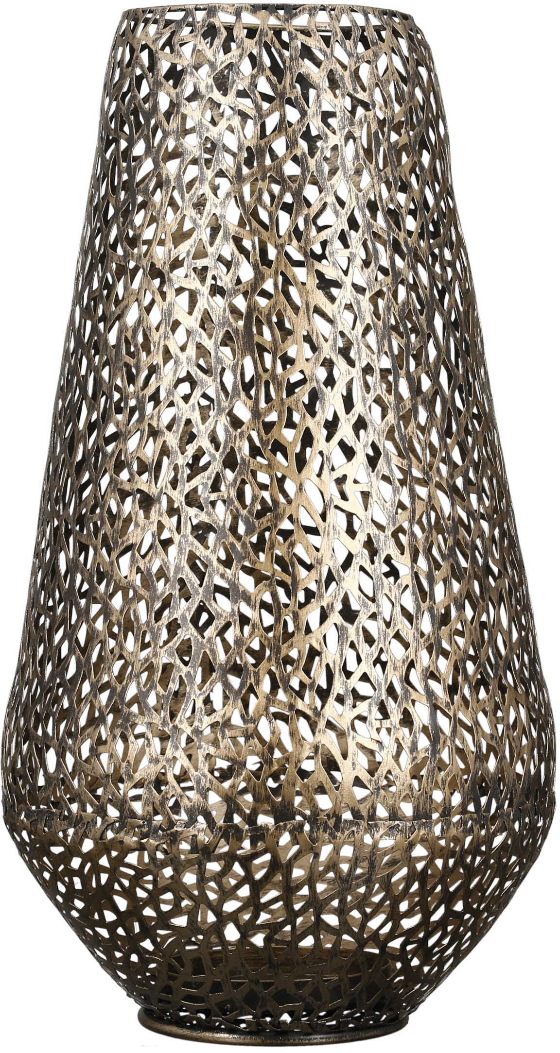 GILDE Windlicht »Purley, Weihnachtsdeko«, (1 St.), aus Metall mit runden  Lochstanzungen, Höhe ca. 46 cm bestellen | BAUR