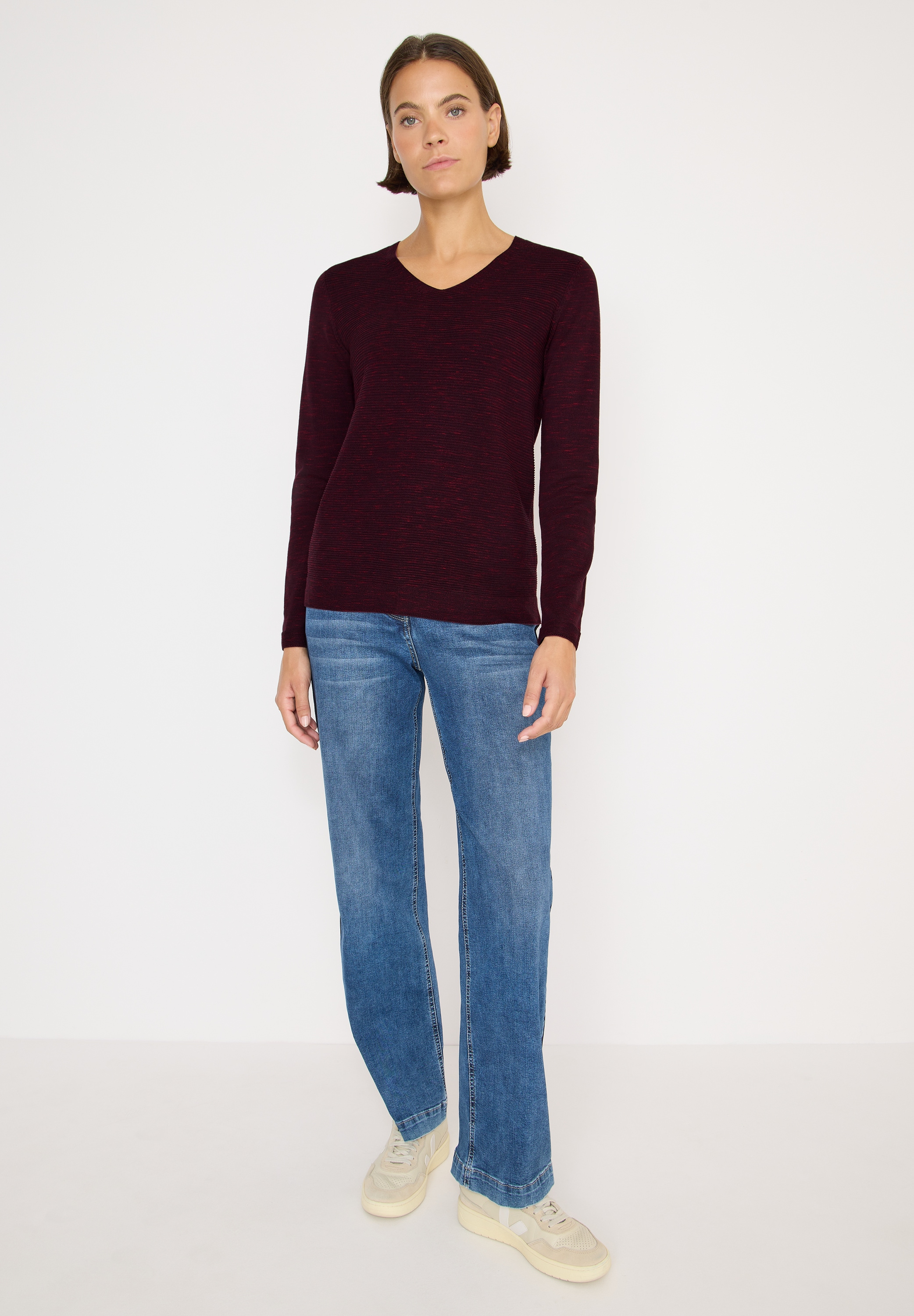 STREET ONE Strickpullover, im Melange Look