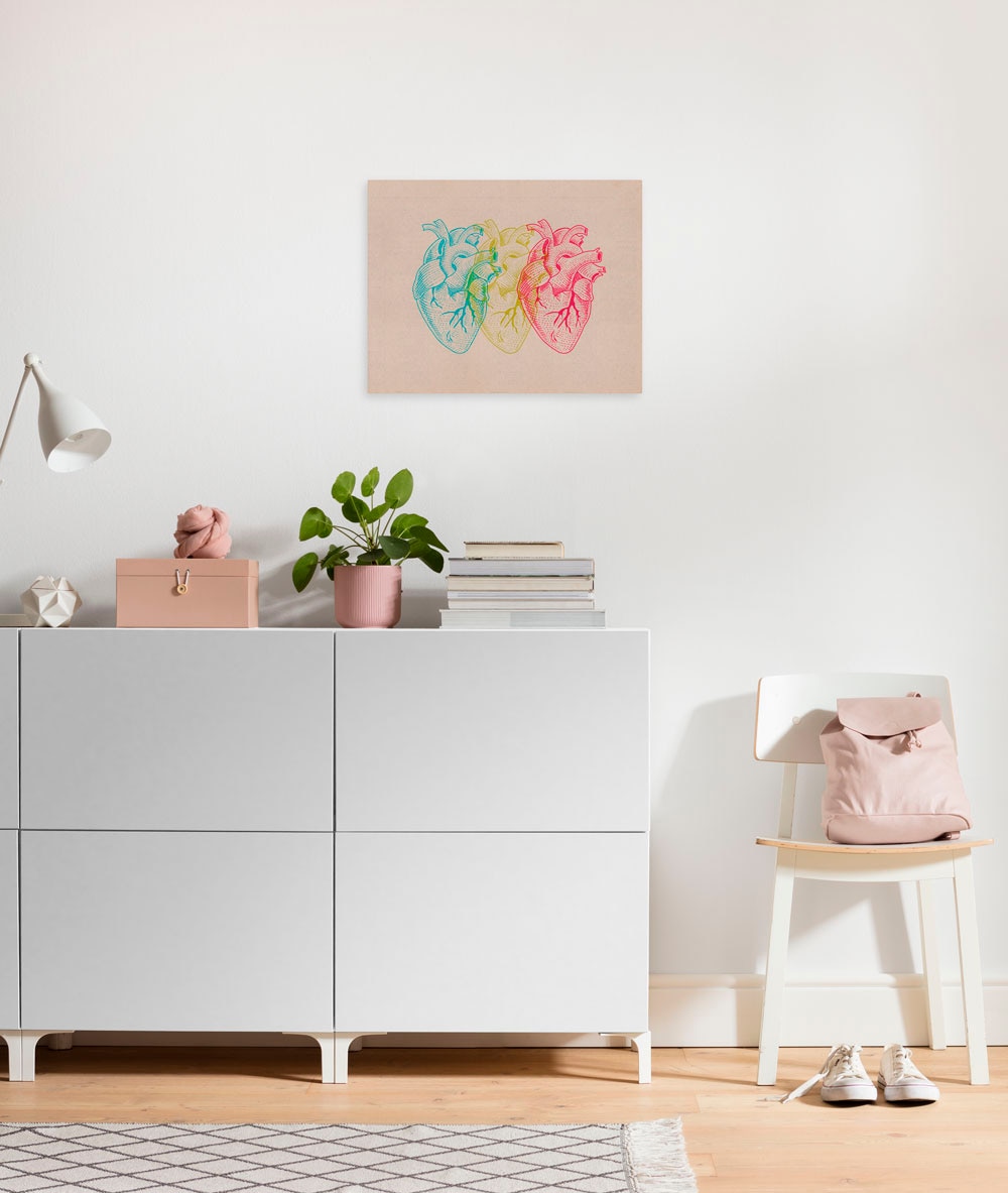 Komar "Heart Variants - Größe 30 x 40 cm" Natur 1 tlg. Keilrahmenbild mi Ec günstig online kaufen