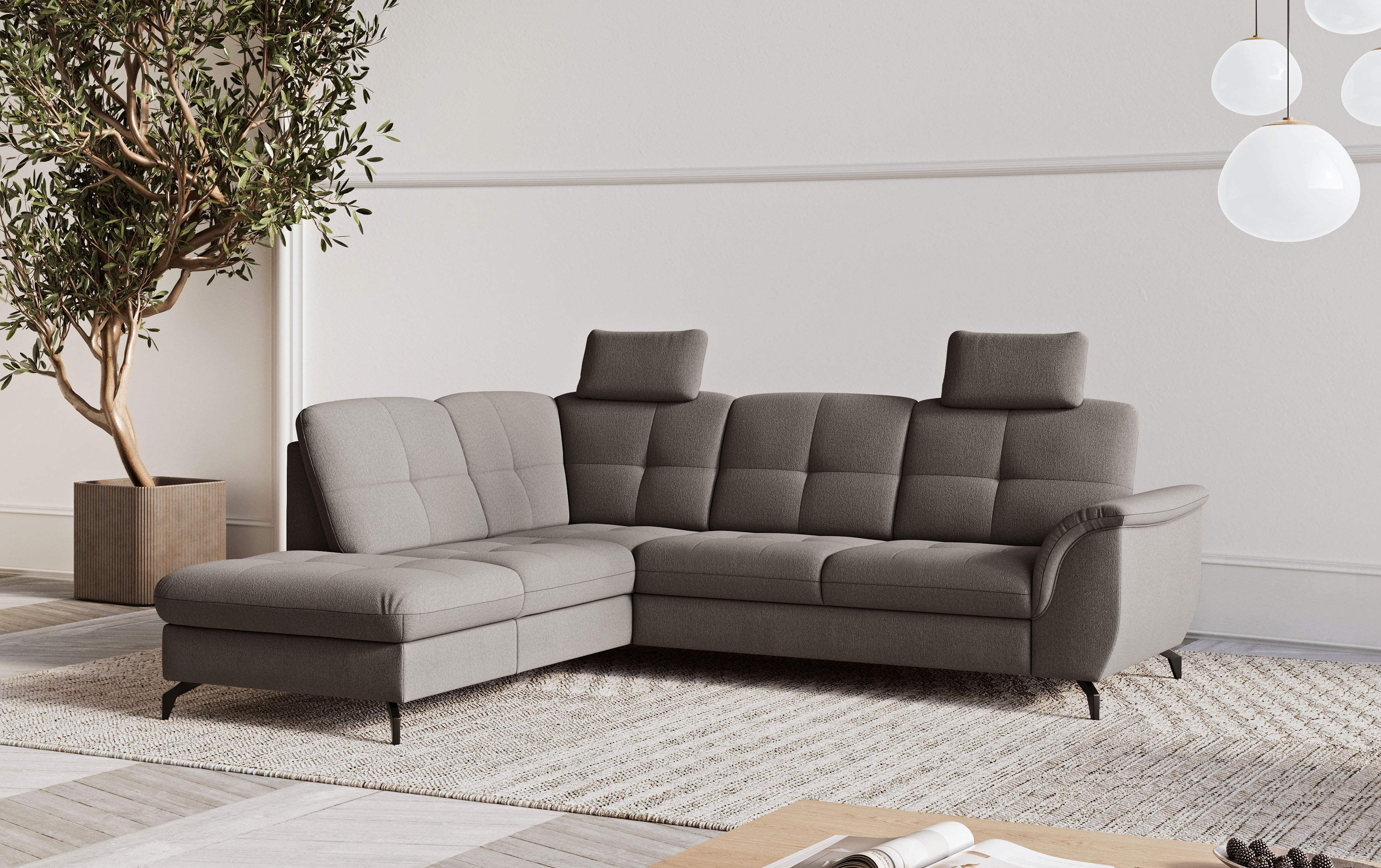 sit&more Ecksofa "Zora" wahlweise mit Schlaffunktion und Bettkasten
