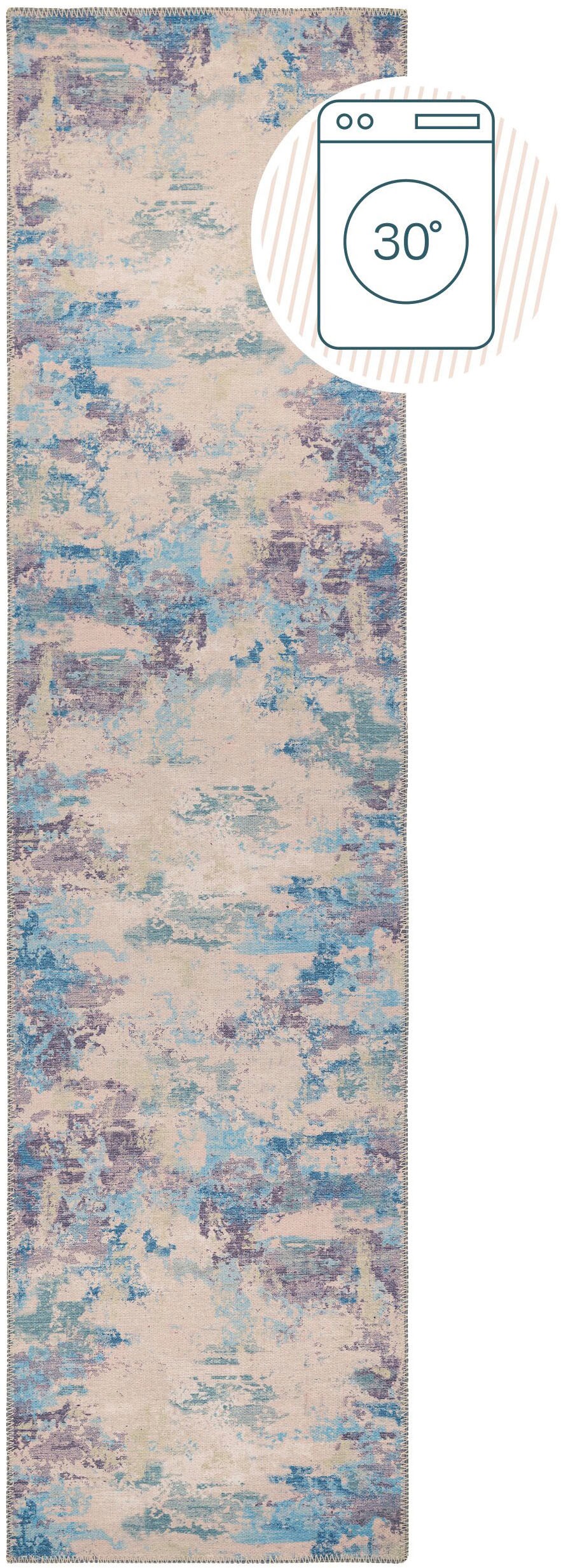 FLAIR RUGS Teppich »Reid Abstract«, rechteckig, 4 mm Höhe, Waschbarer Teppich