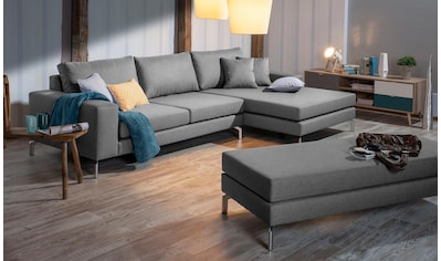 Ecksofa »Flori«, (Spar-Set, Ecksofa und Hocker)