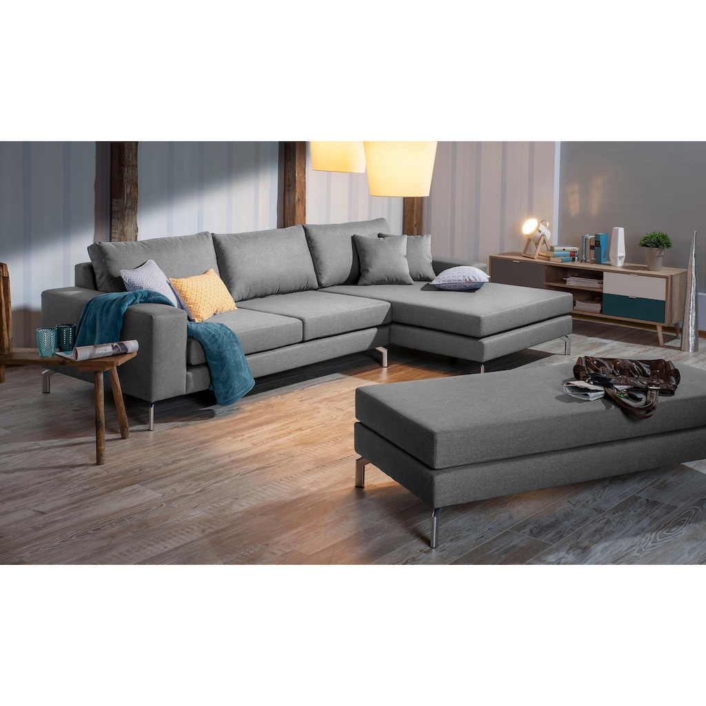 Max Winzer® Ecksofa »Flori«, (Spar-Set, Ecksofa und Hocker)