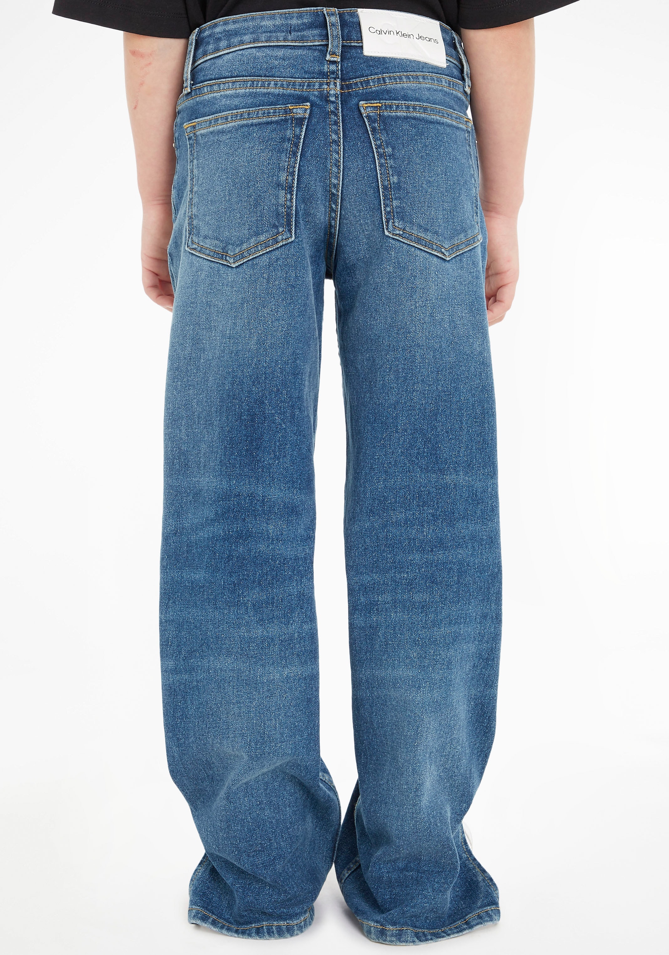 Calvin Klein Jeans Stretch-Jeans »HR WIDE LEG MID BLUE« | BAUR