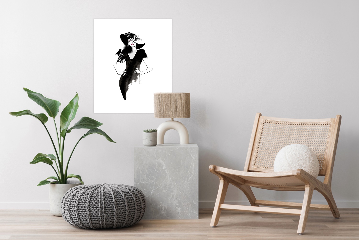 Lüttenhütt Poster "Skizze Hollywood", Bilder von Frauen-Fashion-Frau-Magazi günstig online kaufen