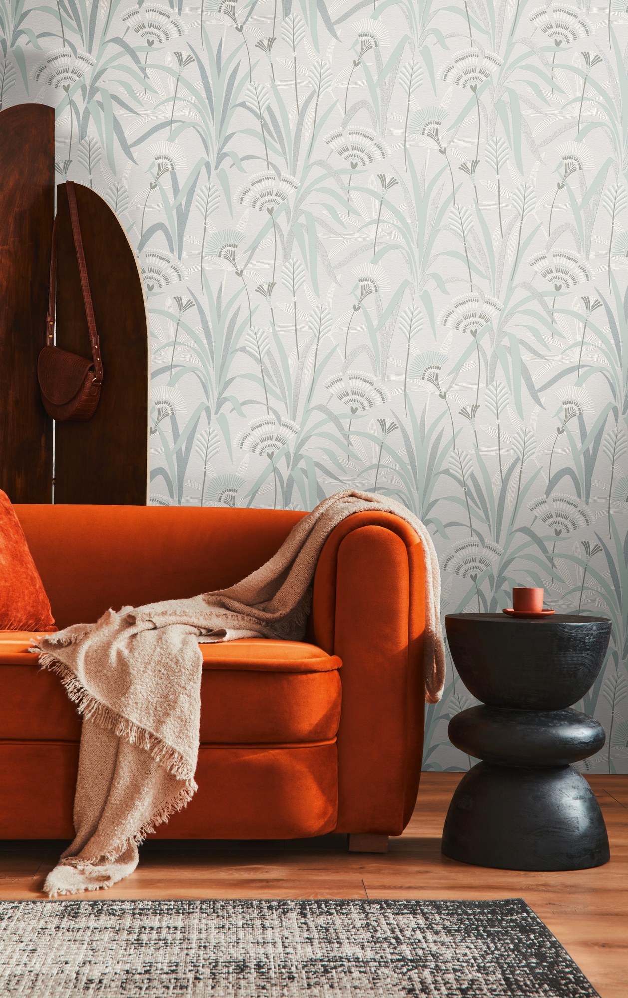 A.S. Création Vliestapete »French Affair florale Tapete Mustertapete Blätter Blattmuster«, leicht glänzend, Vliestapete Blatt-Motiv für Schlafzimmer Küche Wohnzimmer Floral Flur