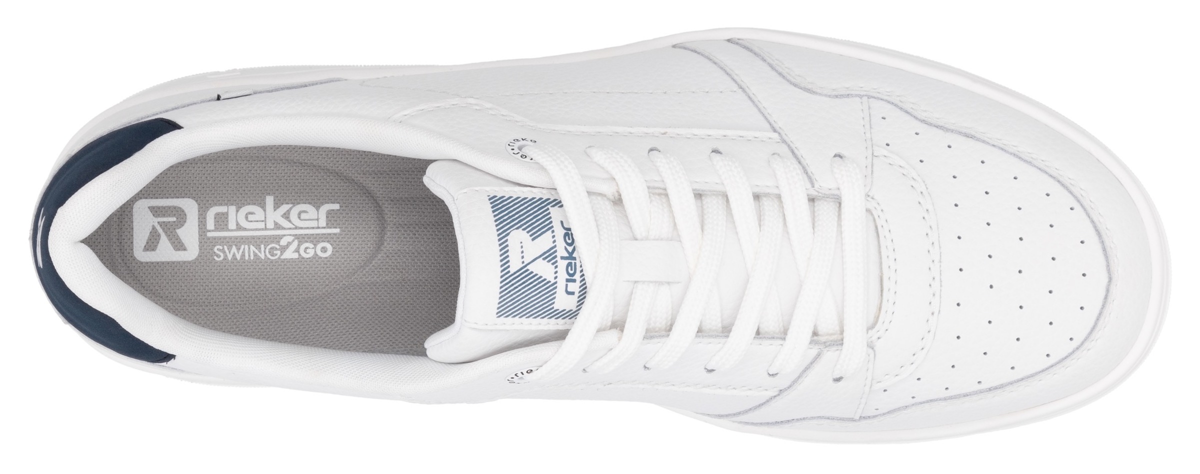 RIEKER Sport Sneaker, Schnürschuh, Freizeitsneaker, Halbschuh mit dezenter Perforation