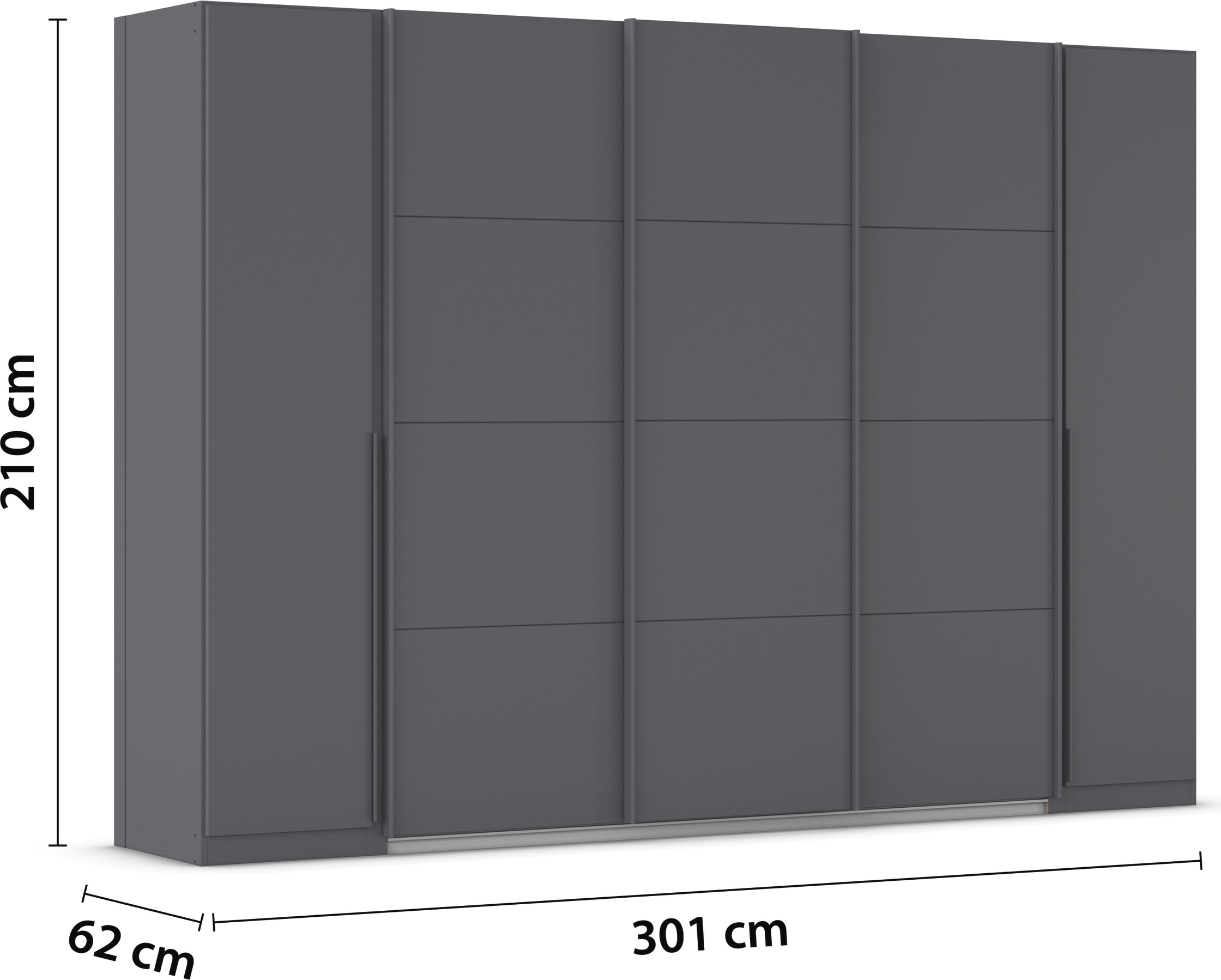 rauch Schwebetürenschrank »Agordo«, (im angesagten Mix aus Dreh- und Schwebetüren), optional mit Spiegel und zwei Griff-Farben MADE IN GERMANY