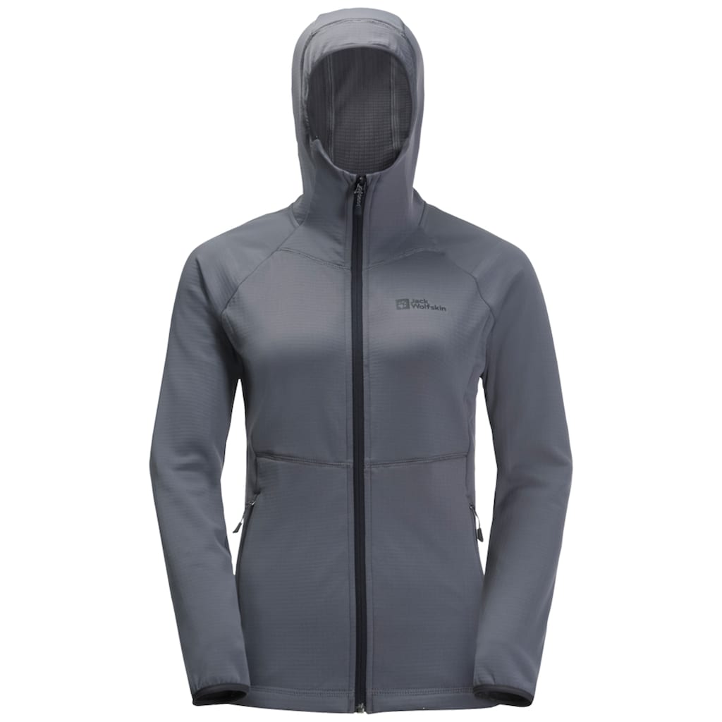 Jack Wolfskin Kapuzenfleecejacke »KOLBENBERG HOODED FZ W«, mit Kapuze