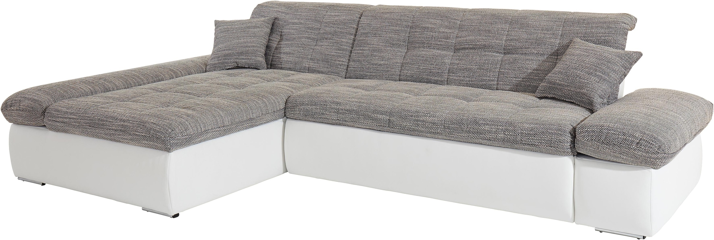 Cord XXL-Format, | »Moric«, auch Ecksofa Bettfunktion Friday Armverstellung, Black in mit DOMO BAUR collection auch und