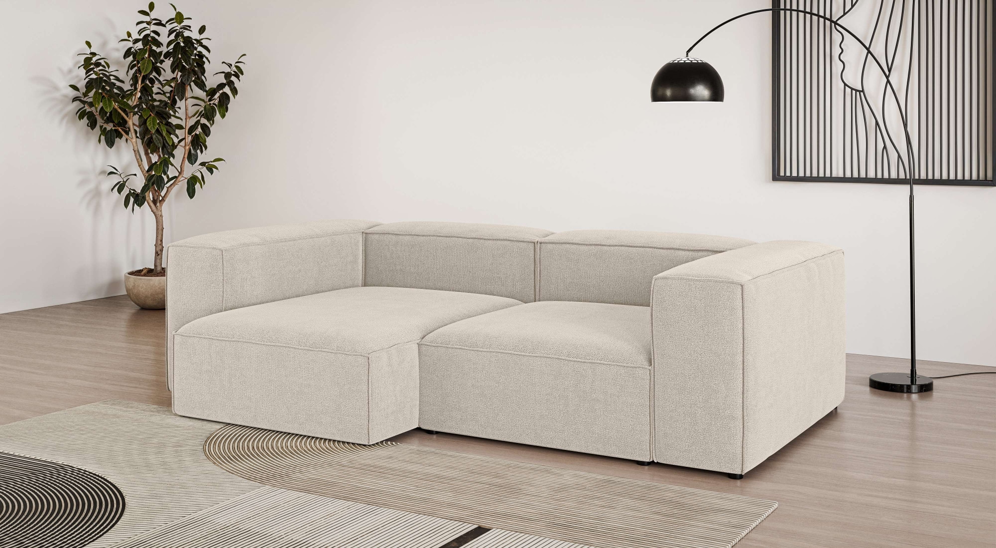 OTTO home Ecksofa "XL HAILY L-Form, Modularsofa extra tief, Maße B/T/H: 260 günstig online kaufen