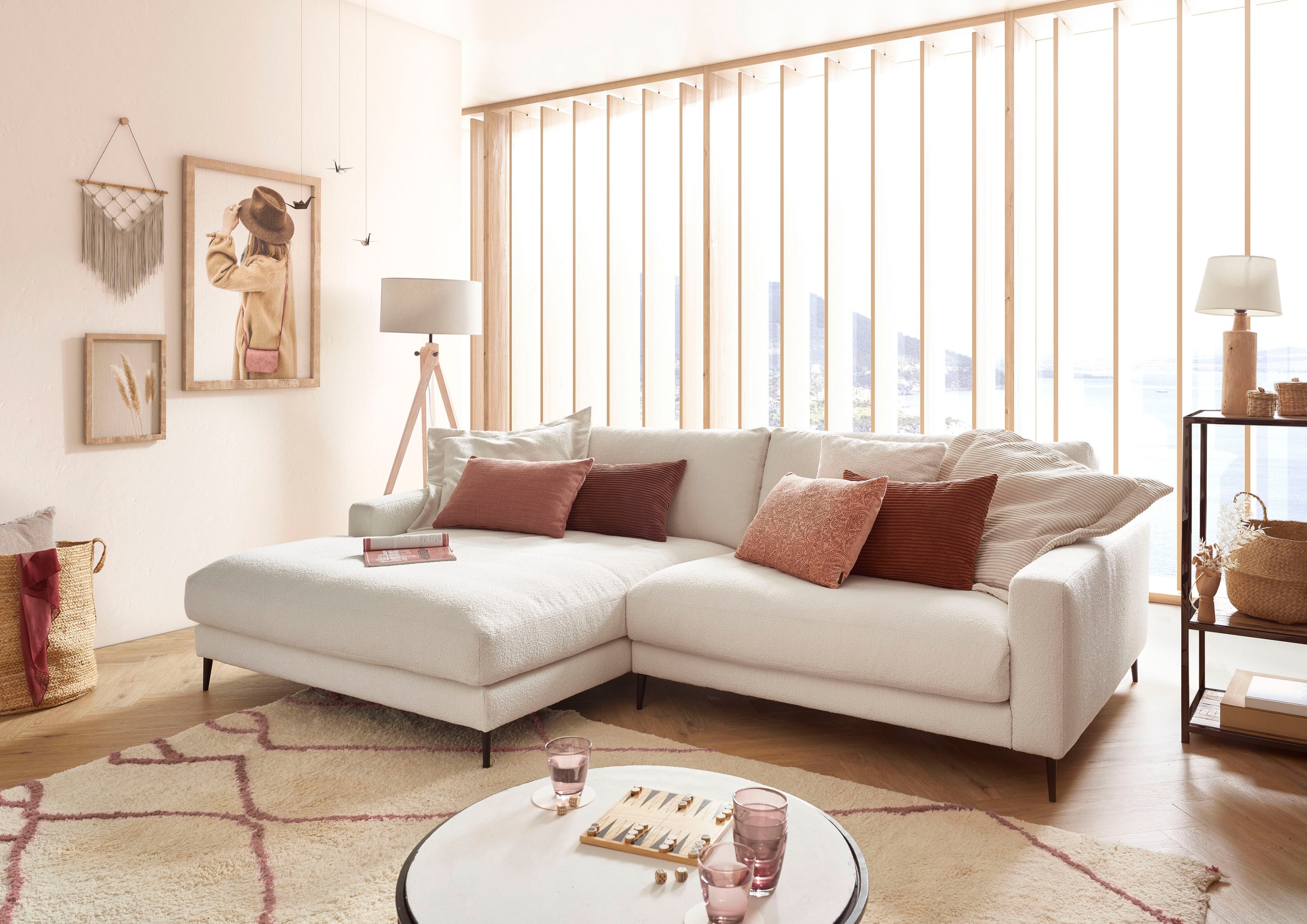 Home affaire Ecksofa "Downtown, B/T/H: 272/190/84 cm L-Form" weicher Sitzko günstig online kaufen