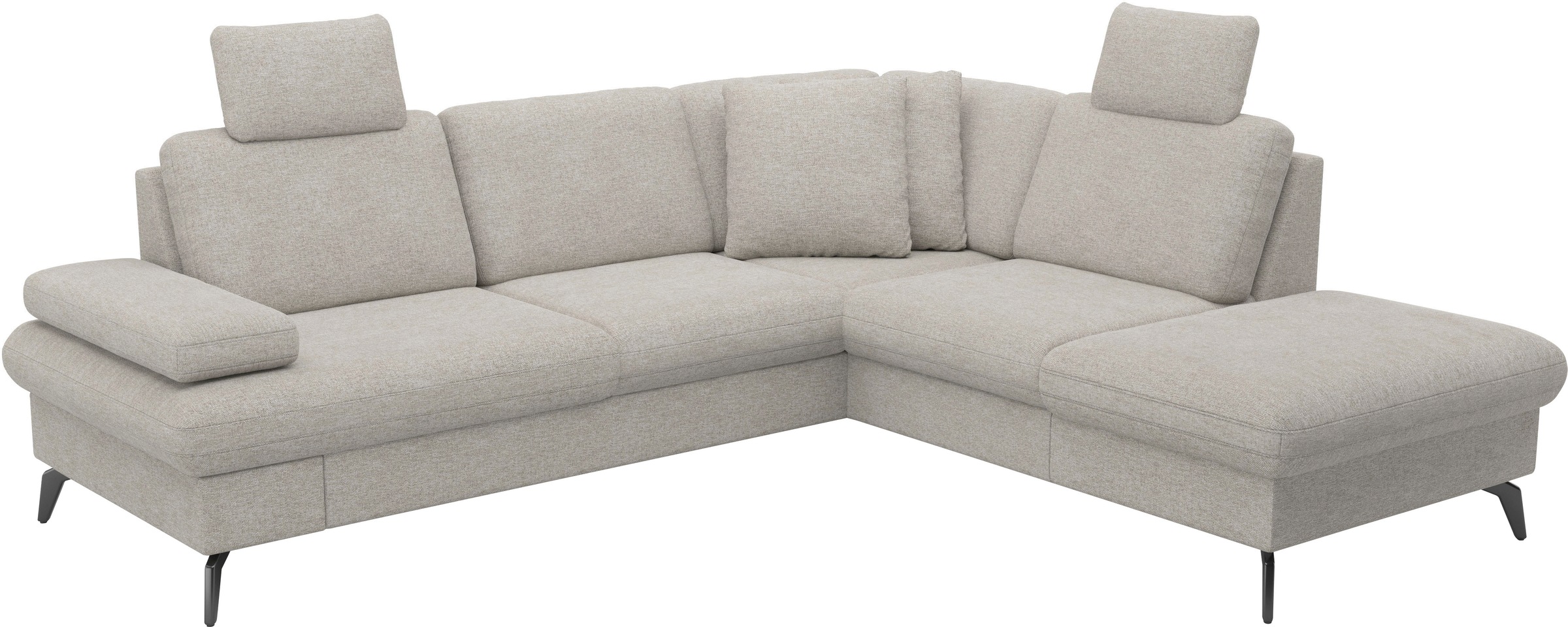sit&more Ecksofa »Morris Jubi L-Form«, inkl. Armteilfunktion und 1 Zierkissen, wahlweise mit Bettfunktion