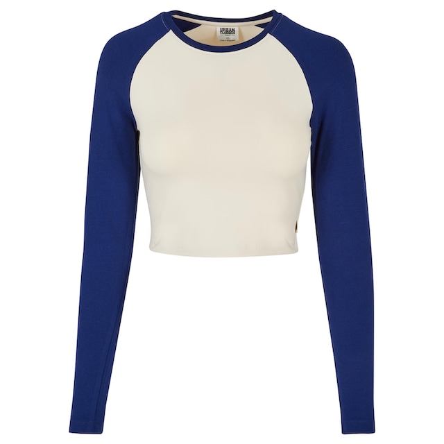 URBAN CLASSICS Langarmshirt »Damen Ladies Organic Cropped Retro Baseball  Longsleeve«, (1 tlg.) für bestellen | BAUR