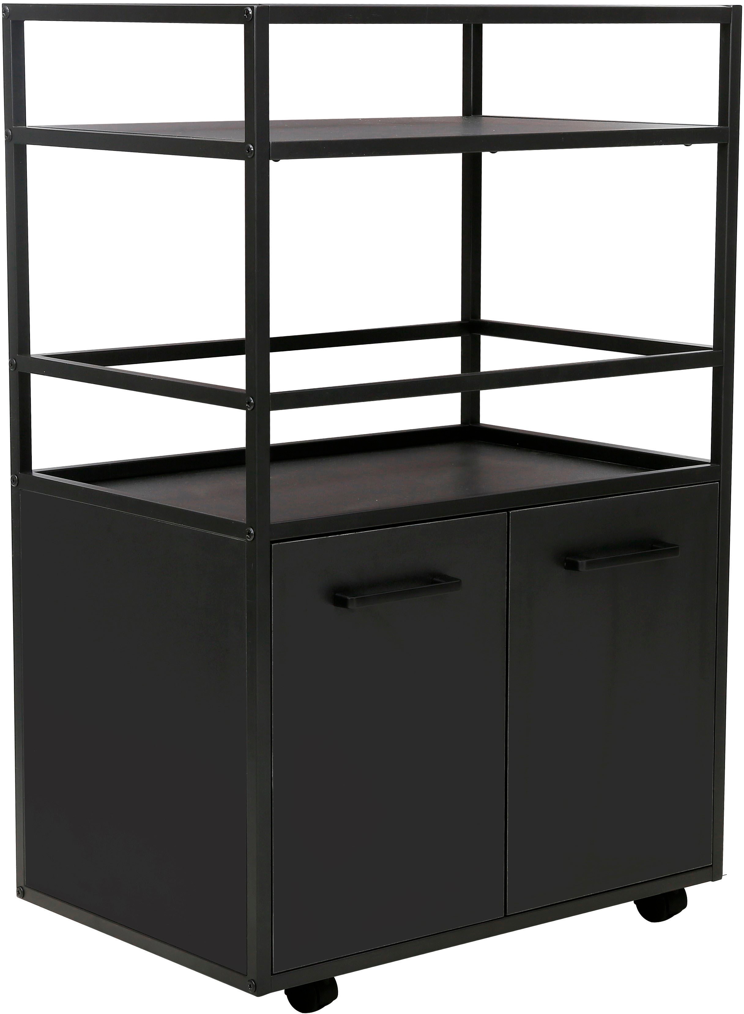 Home affaire Barschrank "Perth" 1 Stk. tlg. Barschrank mit 2 Türen & offenem Fach - (B/T/H) 60/40/94 cm