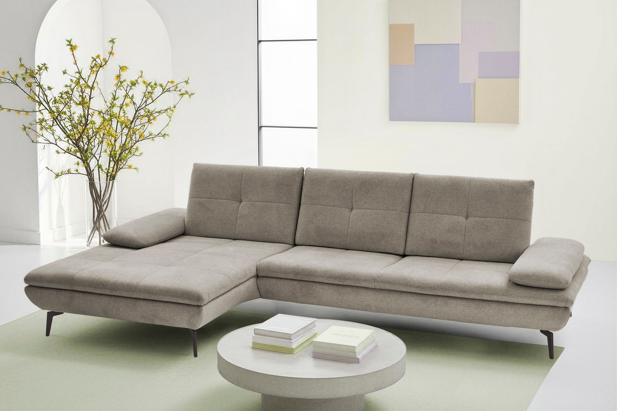 Die PlanBar Ecksofa "MP-IN23002 L-Form" wahlweise mit Armteil- und Sitztief günstig online kaufen