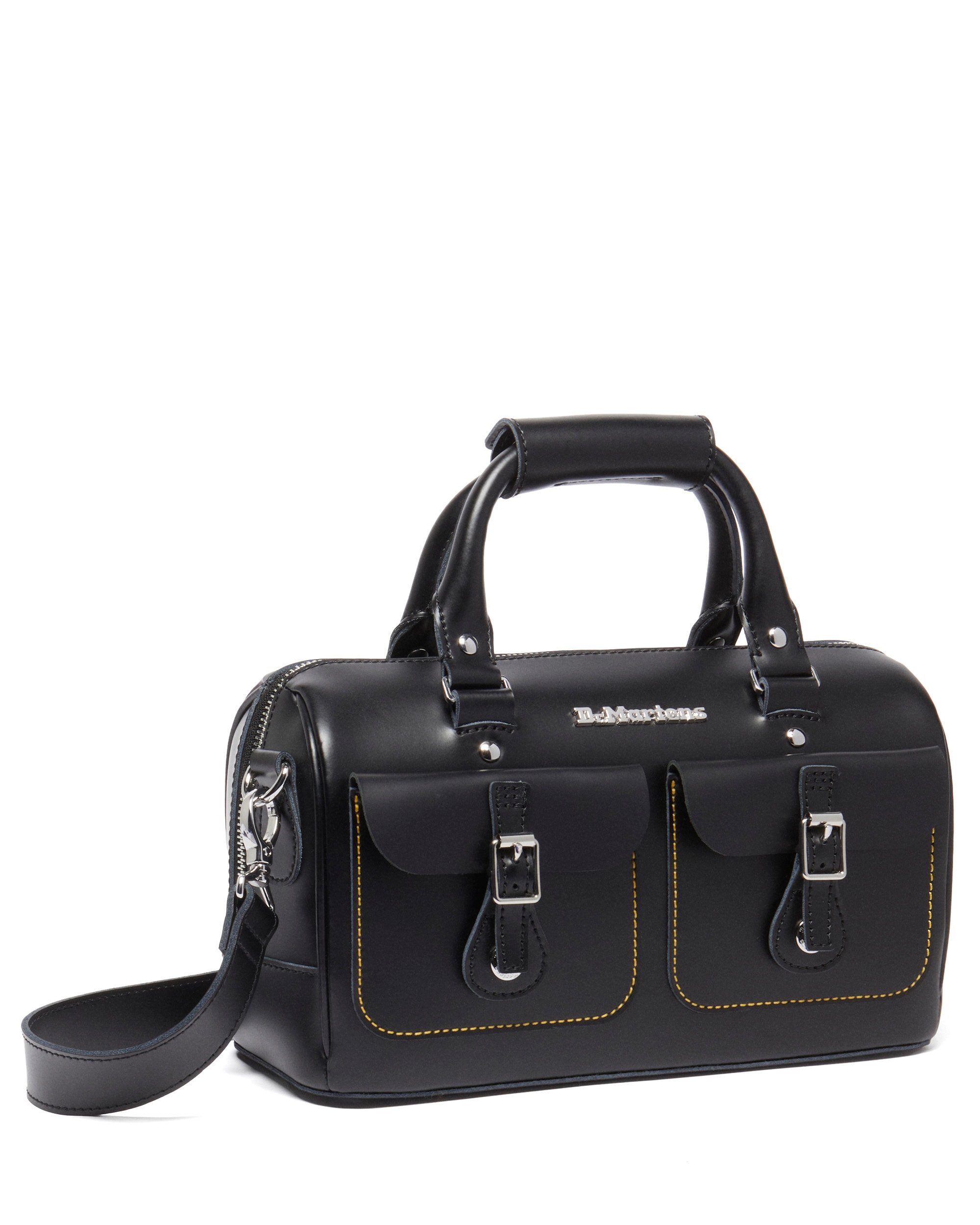 DR. MARTENS Henkeltasche Damen Handtasche, Umhängetasche mit edlem Logo-Schmuckelement