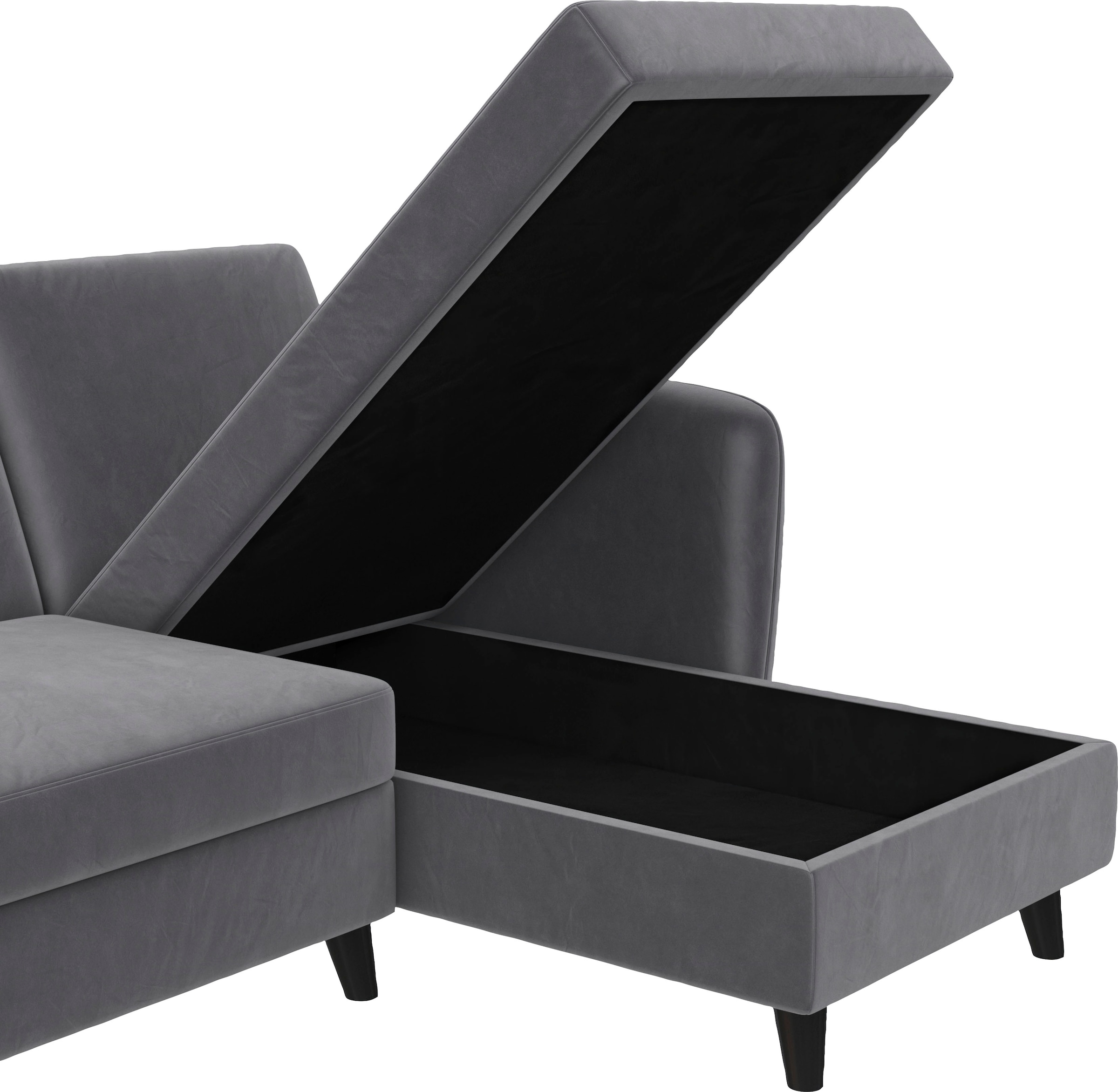 Dorel Home Ecksofa »Perry, L-Form,«, Rückenlehne, verschiedene Farbvarianten, Sitzhöhe 43 cm, Breite 219 cm