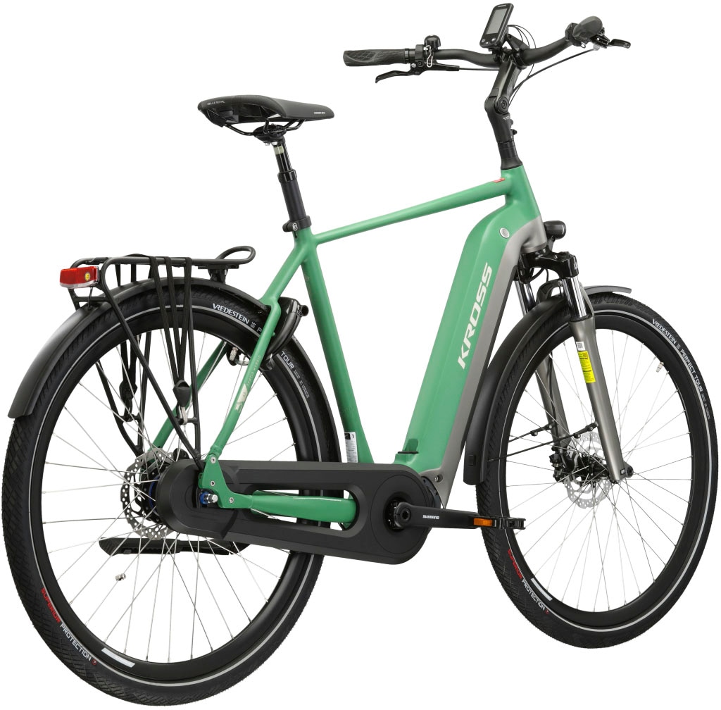 Kross E-Bike »KROSS E-Citybike Damen Sentio 6.0 28" grün«, 8 Gang, Shimano, Nexus, Mittelmotor 250 W