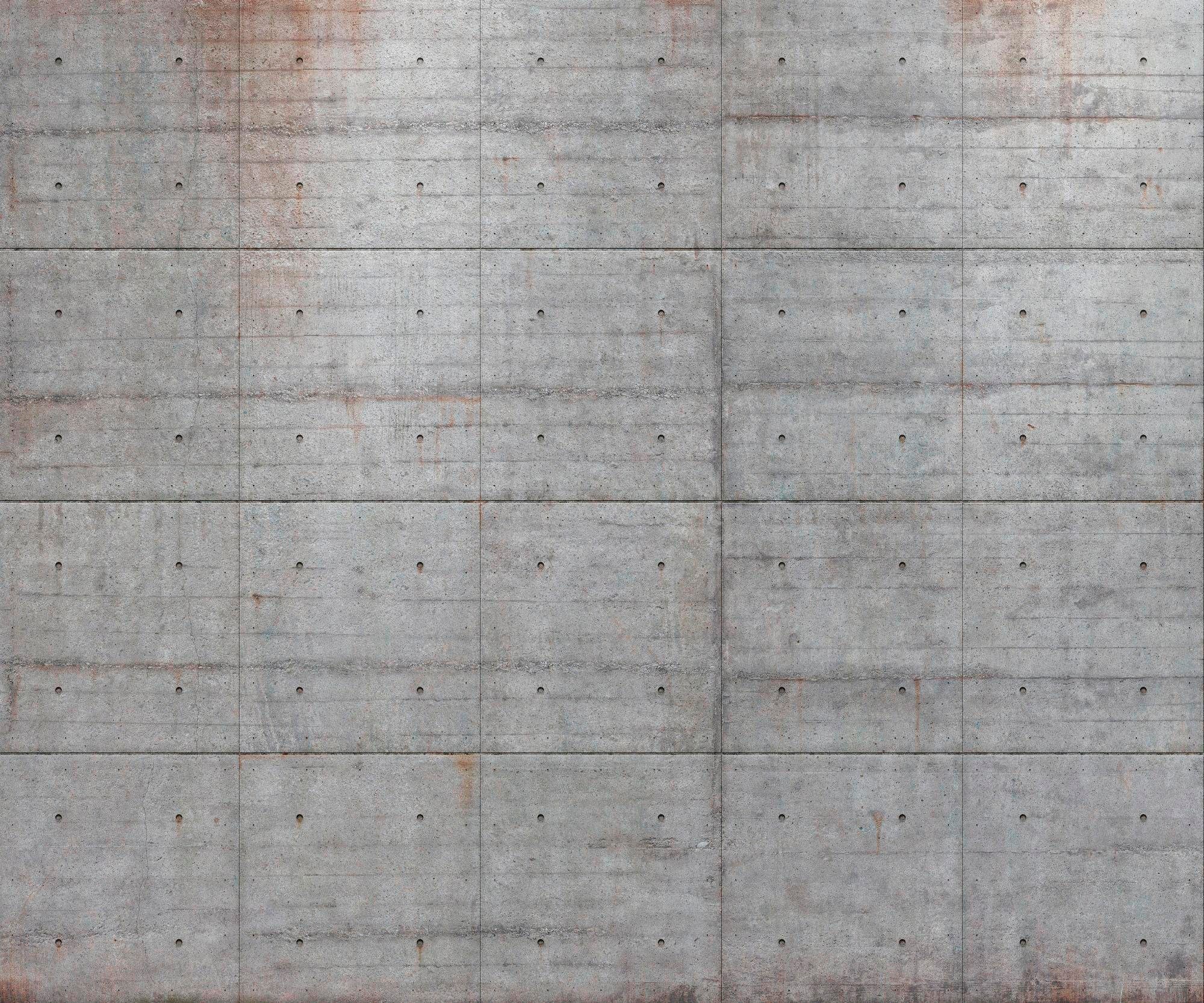 Komar Vliestapete "Concrete Blocks", 300x250 cm (Breite x Höhe), Vliestapete, 100 cm Bahnbreite