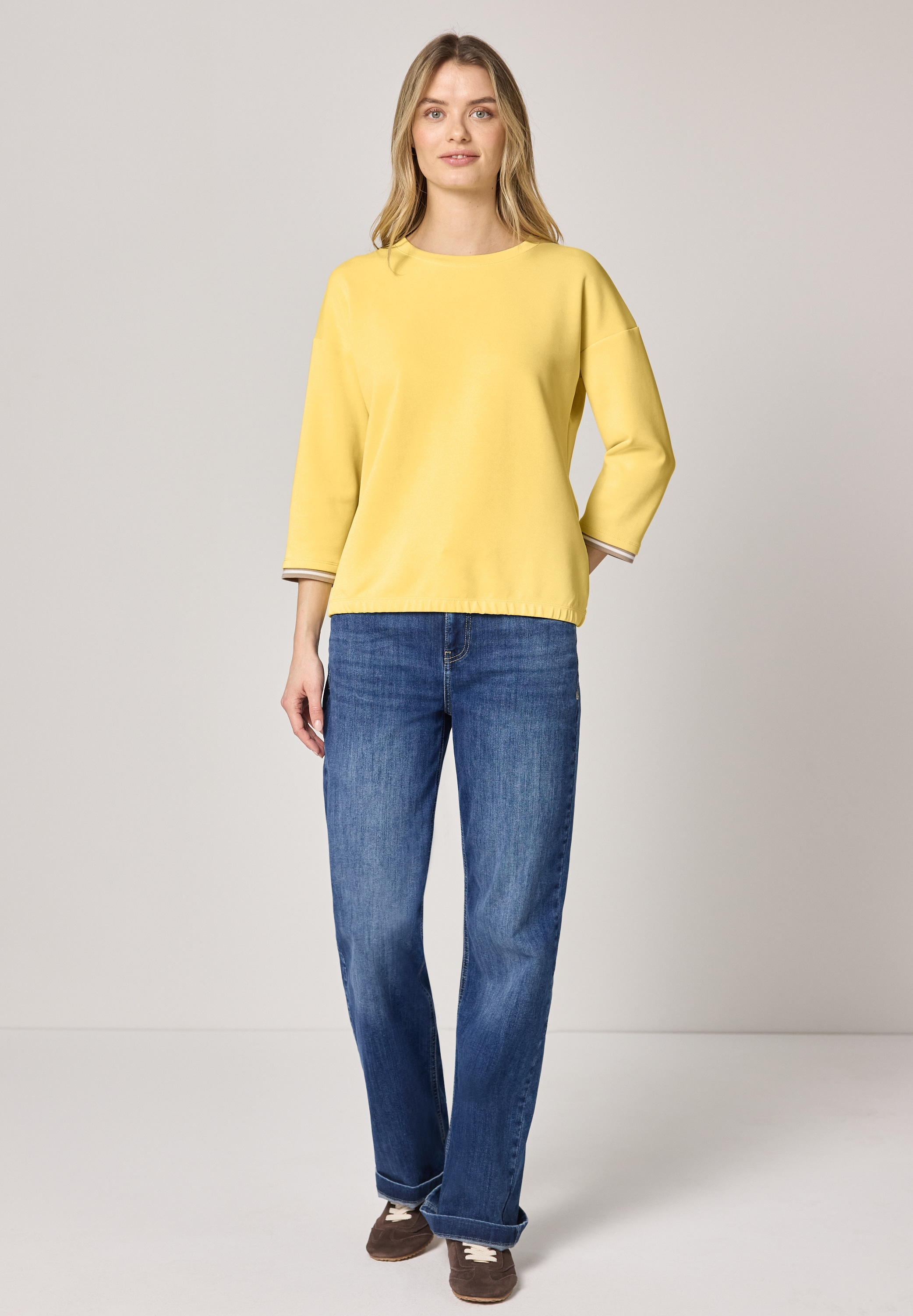 STREET ONE Rundhalsshirt Rundhalsausschnitt