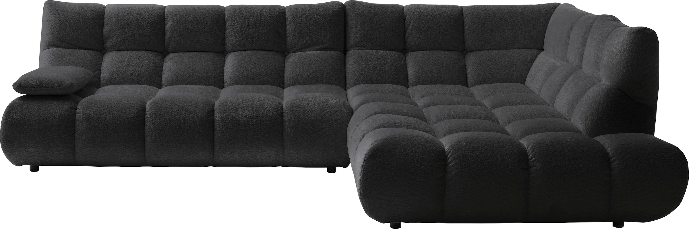 Home affaire Ecksofa "Cozy Bubble, mit klappbarer Armlehne, Breite 324 cm" günstig online kaufen